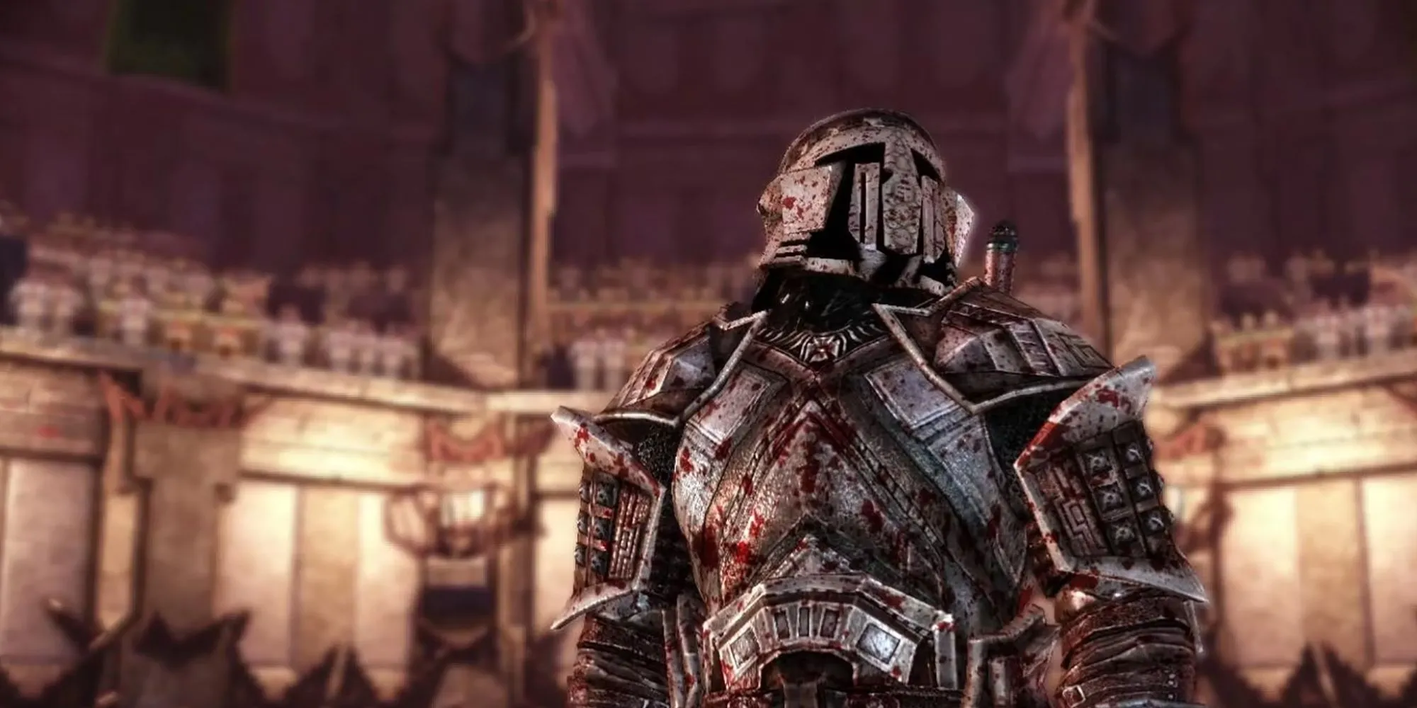 Bộ giáp Legionnaire trong Dragon Age: Origins, thể hiện phong cách giả tưởng đen tối của game