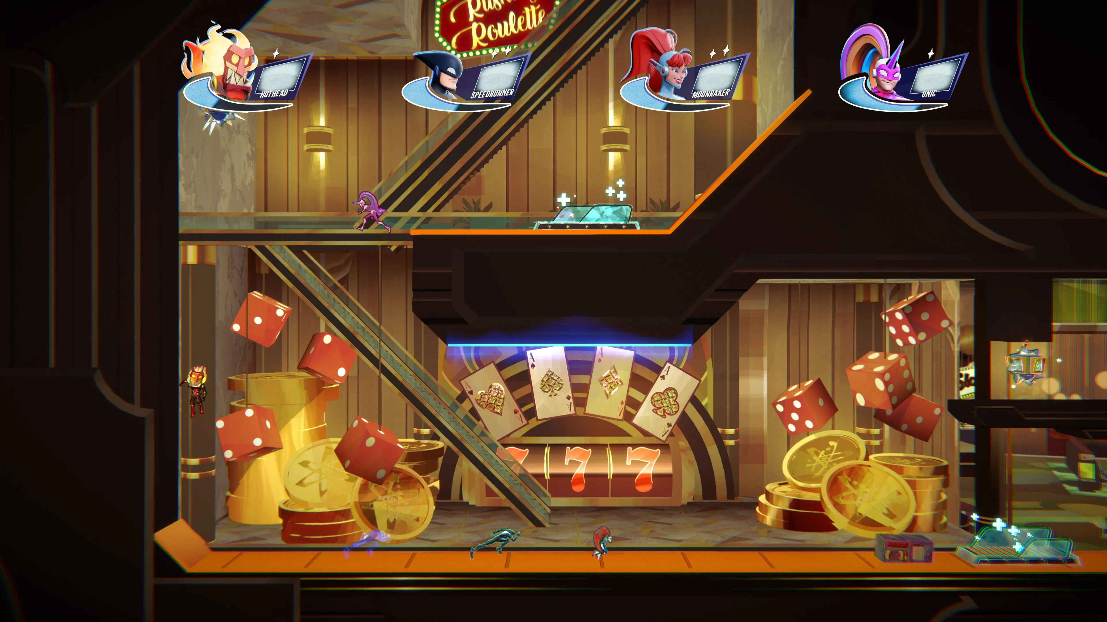 Giao diện cuộc đua trong game SpeedRunners 2