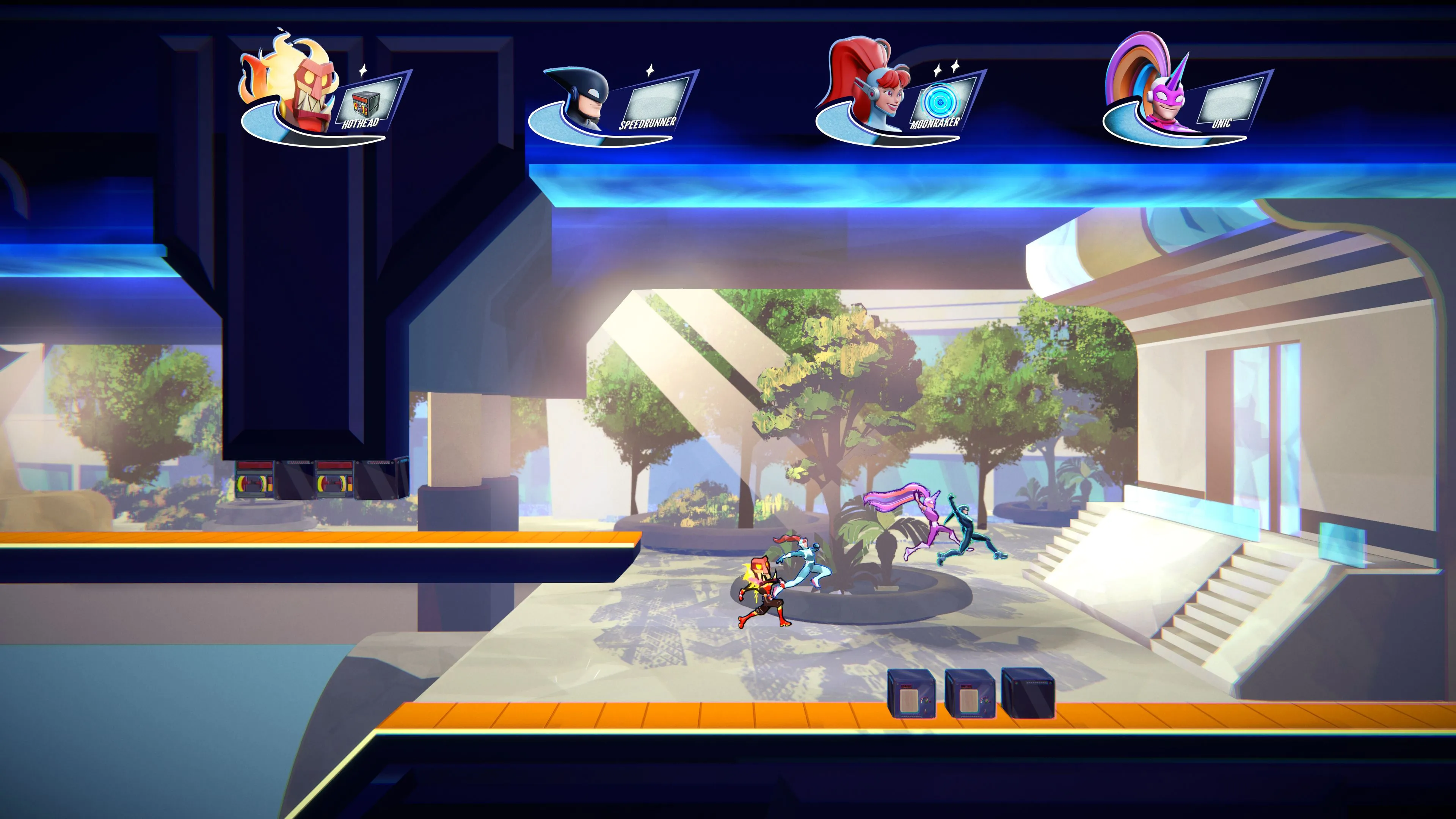 Nhiều người chơi tham gia chạy trong SpeedRunners 2