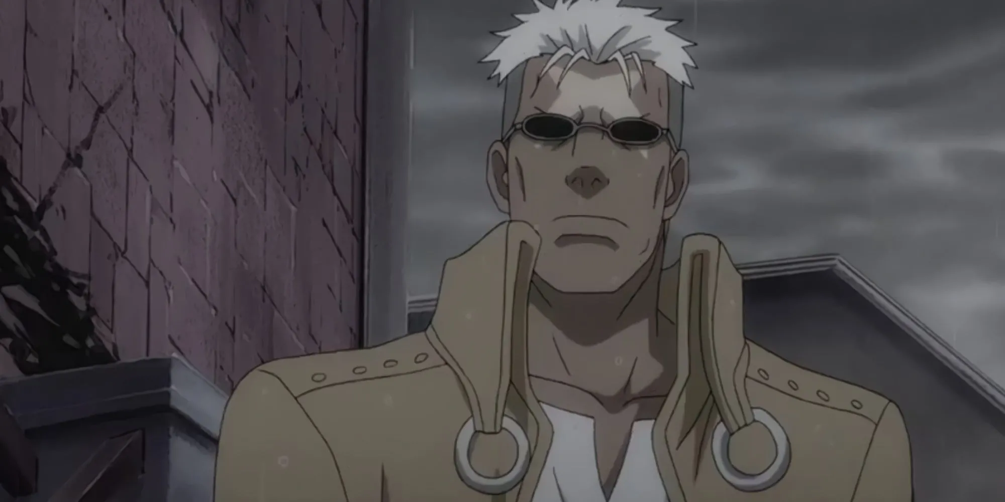 Scar từ Fullmetal Alchemist với vết sẹo đặc trưng, nỗi đau từ quá khứ