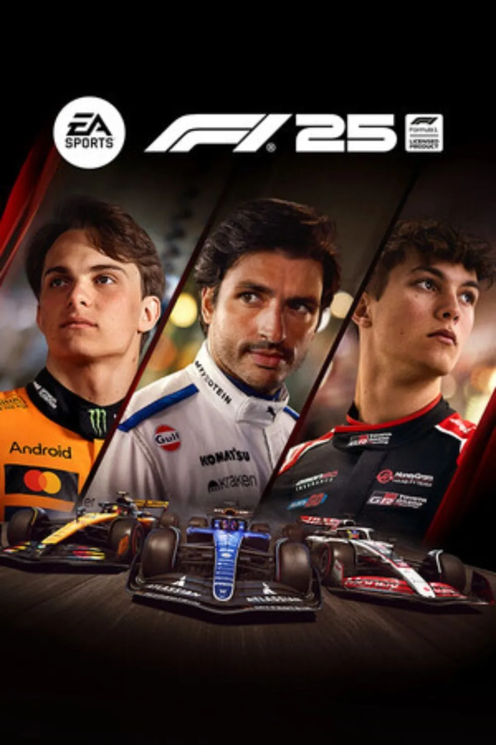 Ảnh bìa chính thức của game đua xe F1 25 từ EA Sports và Codemasters.