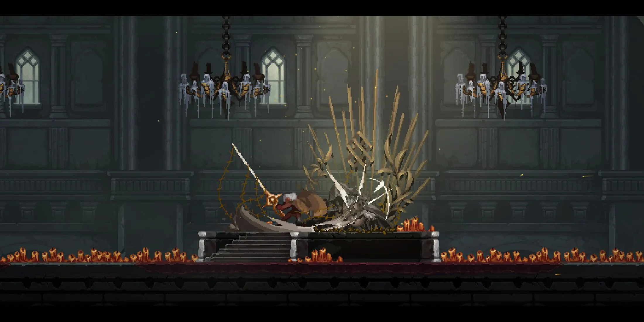 Ảnh cận cảnh nhân vật chiến đấu với quái vật trong Dragon Is Dead