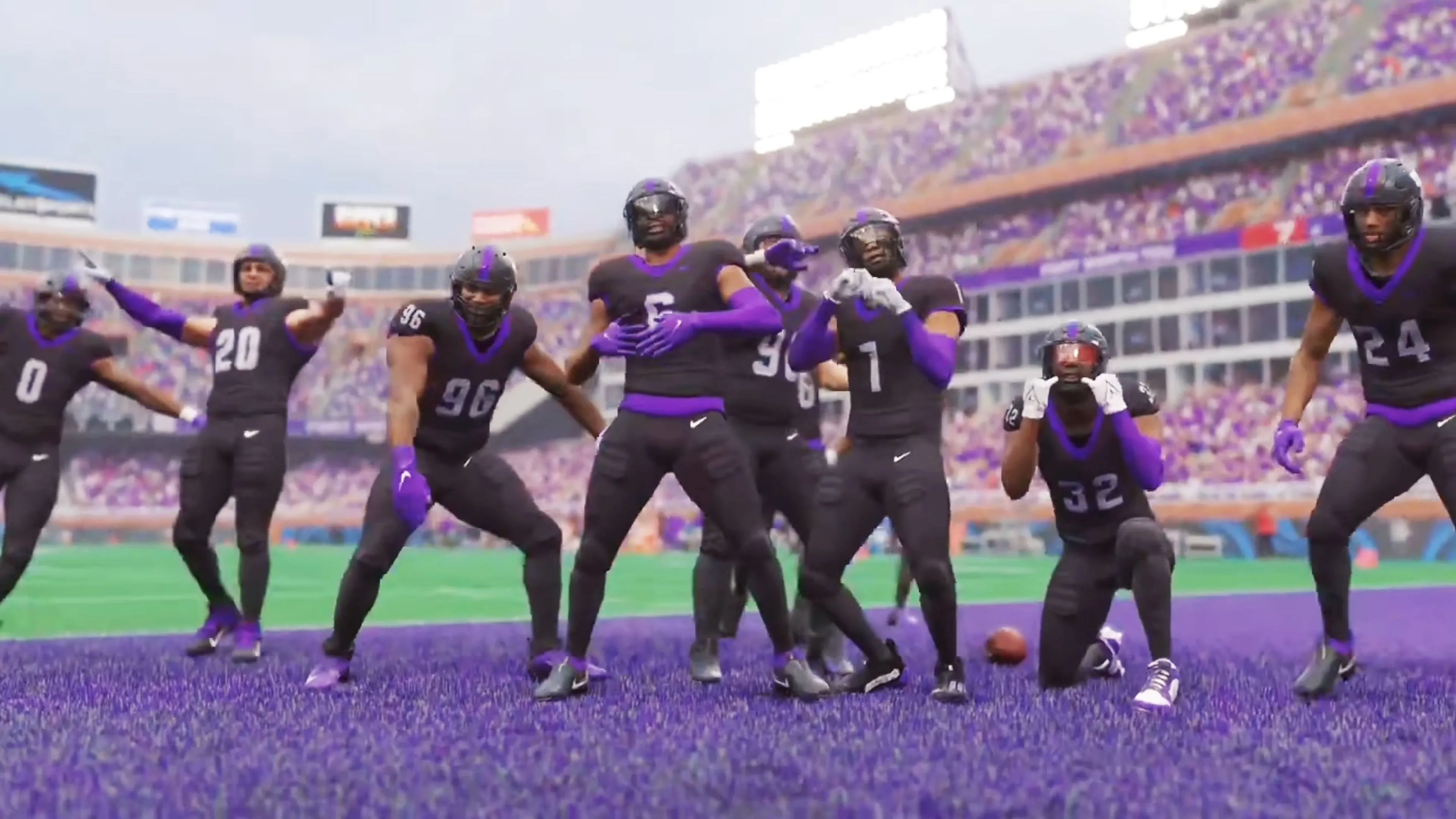 Ảnh chụp màn hình game College Football 26 khán đài và không khí trận đấu