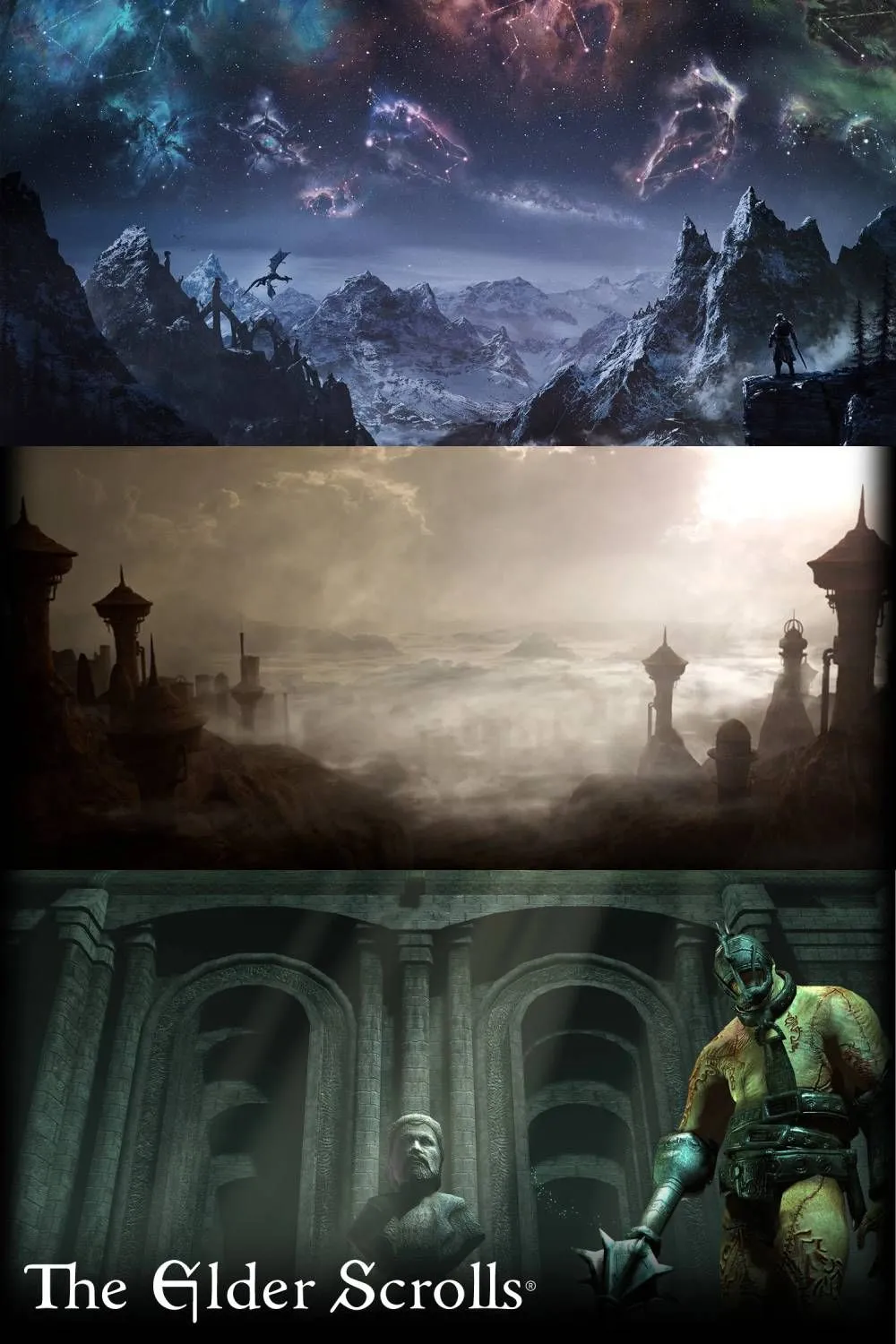 Bìa game The Elder Scrolls, series RPG huyền thoại của Bethesda