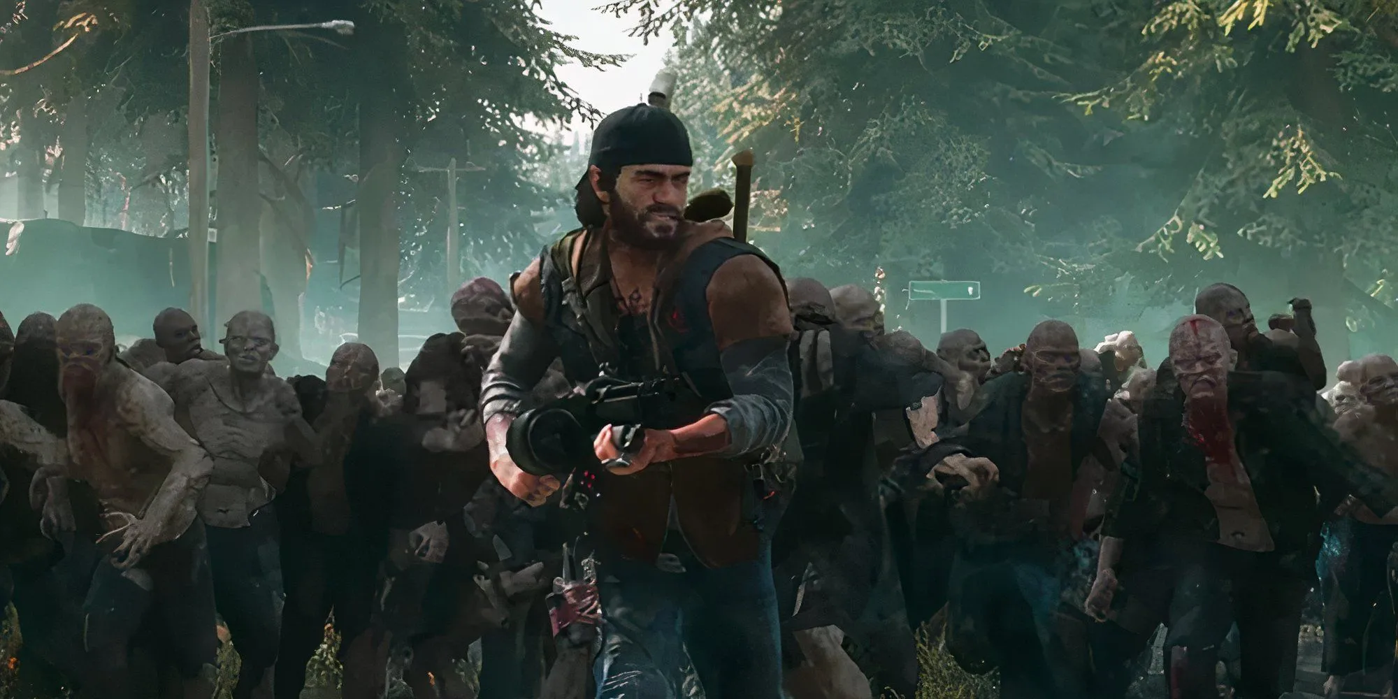 Deacon St. John đối mặt với bầy xác sống Freaker khổng lồ trong Days Gone
