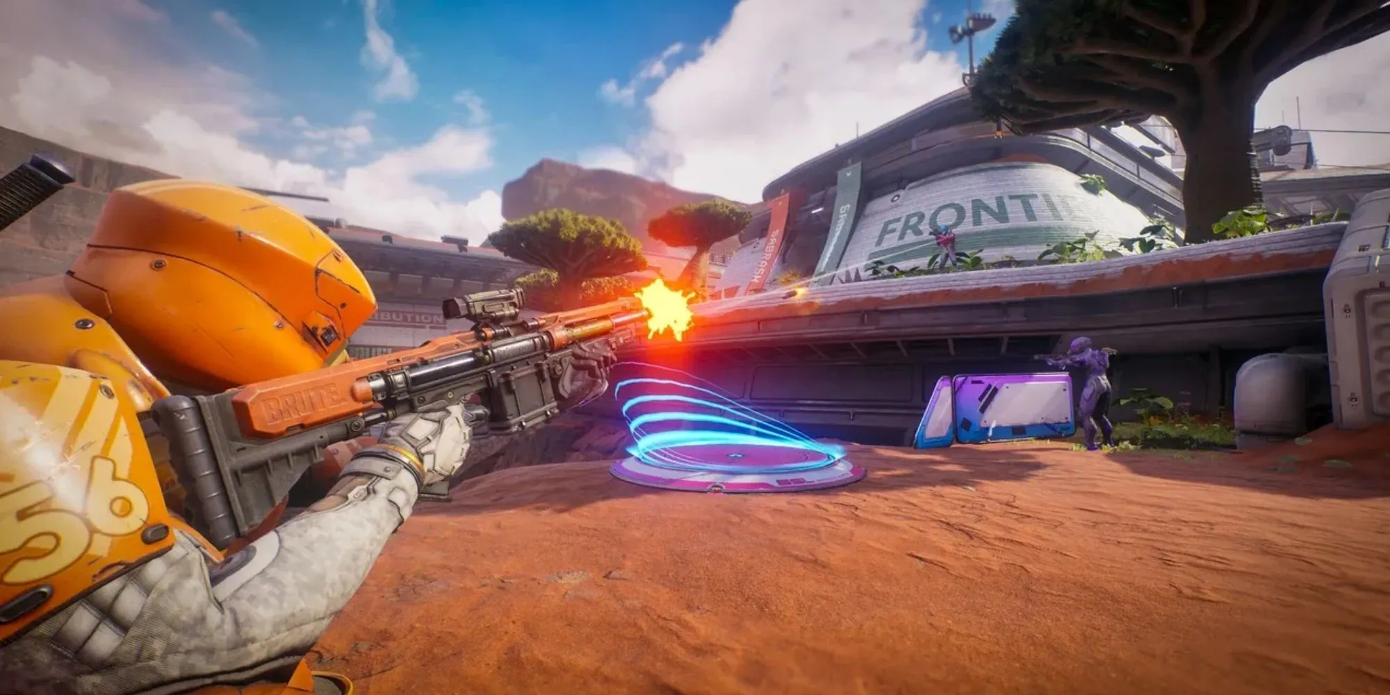 Gameplay Splitgate 2 với hiệu ứng cổng dịch chuyển độc đáo trong môi trường chiến đấu
