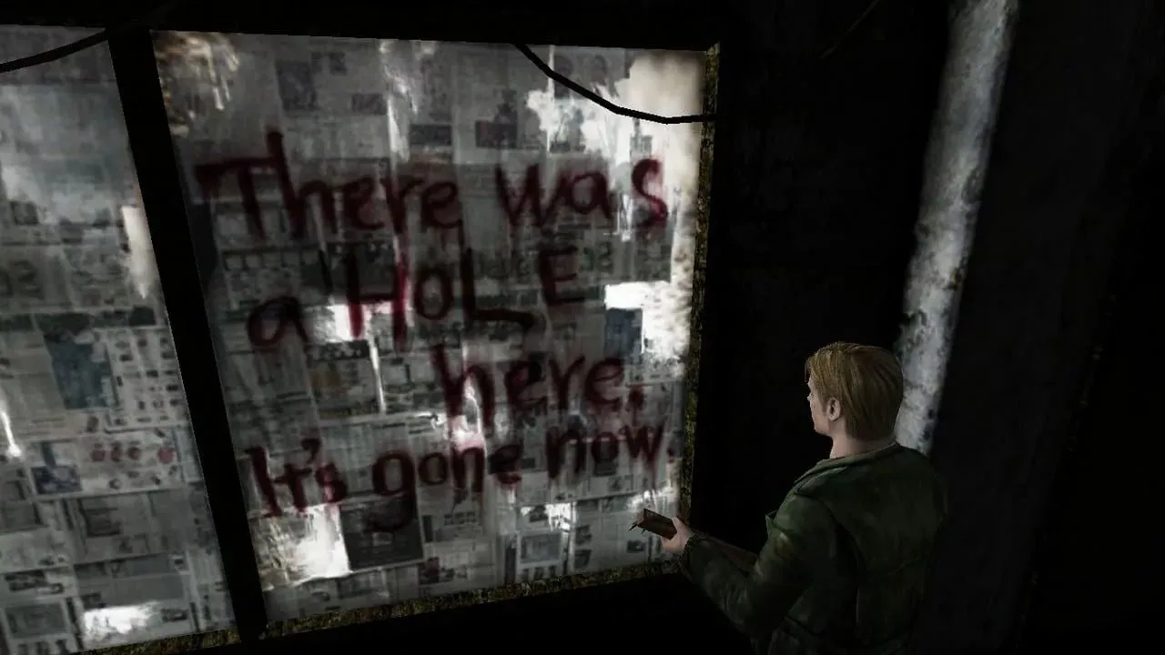 Hình ảnh cửa sổ kinh điển trong Silent Hill 2 trên PlayStation, với dòng chữ "This Game Shaped Me".