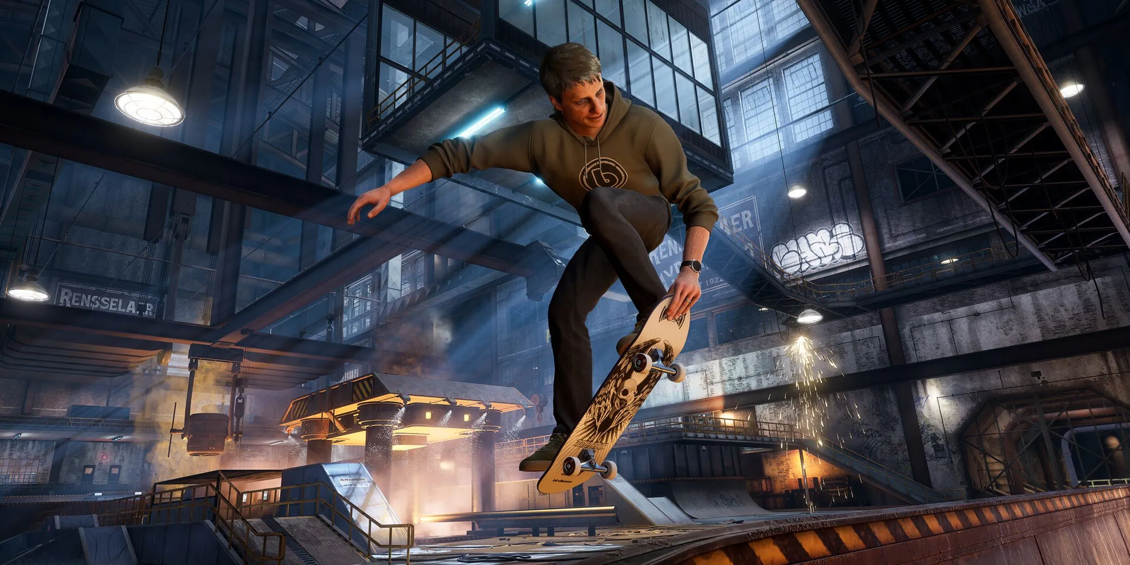 Hình ảnh lối chơi Tony Hawk's Pro Skater 3 + 4 với giao diện người dùng và điểm số trên Steam