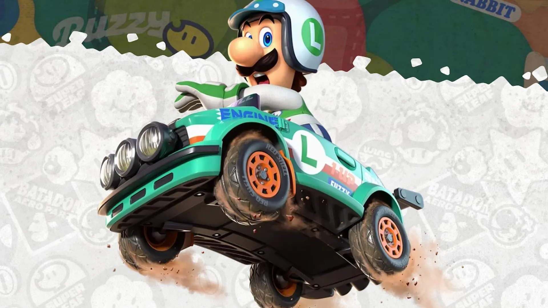 Hình ảnh render nhân vật Luigi sẵn sàng tham gia cuộc đua trong Mario Kart World