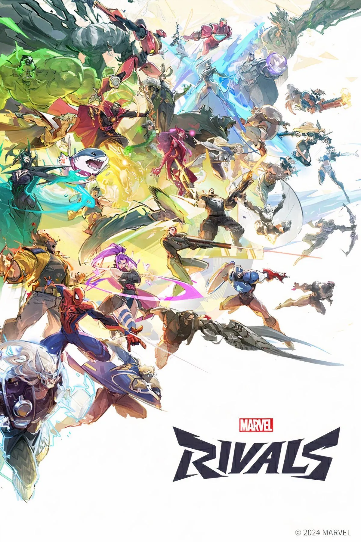 Hình ảnh tổng hợp các nhân vật Marvel Rivals, thể hiện sự đa dạng của game