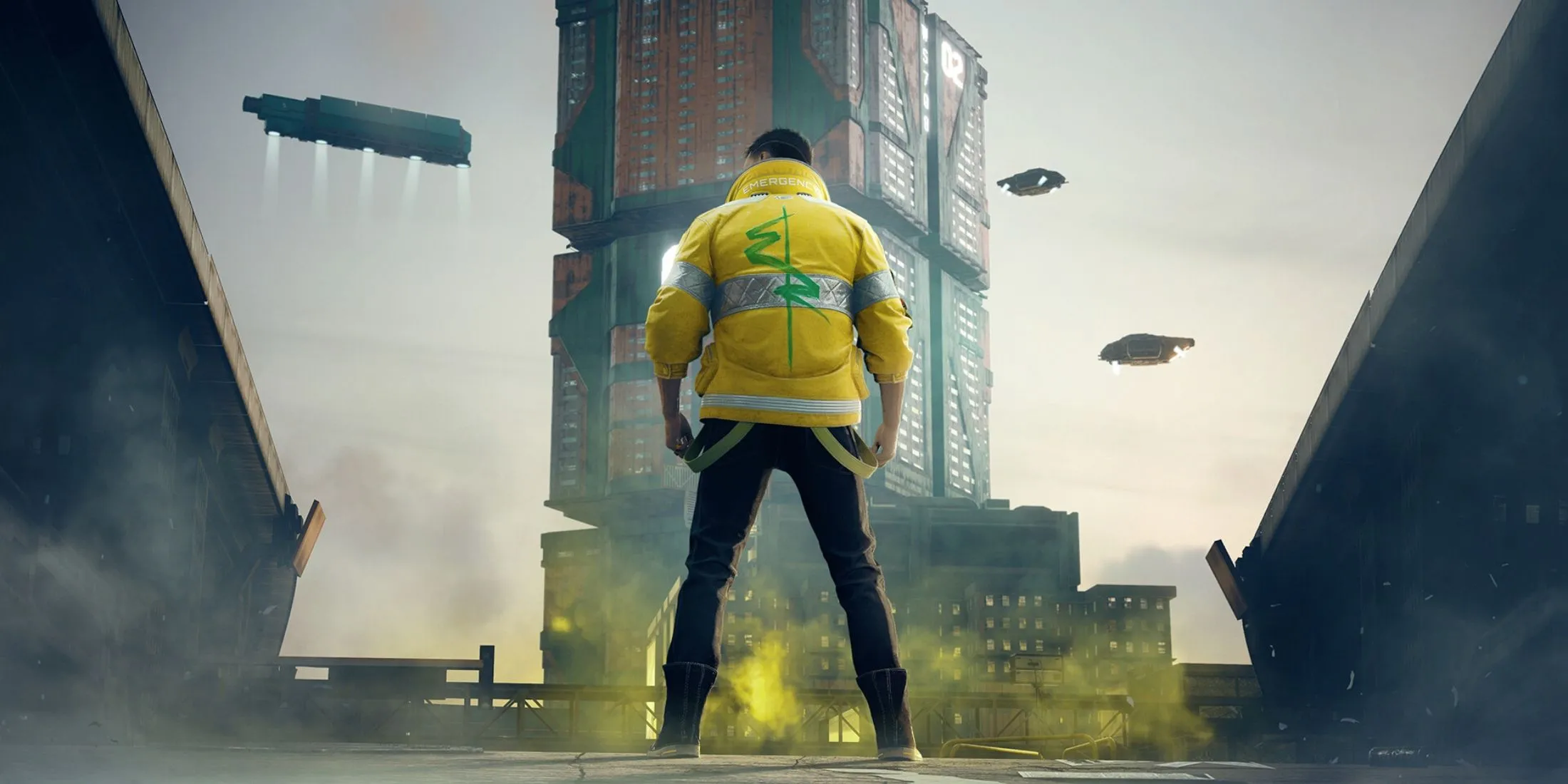 Khung cảnh đường phố Night City trong Cyberpunk 2077 với ánh đèn neon rực rỡ