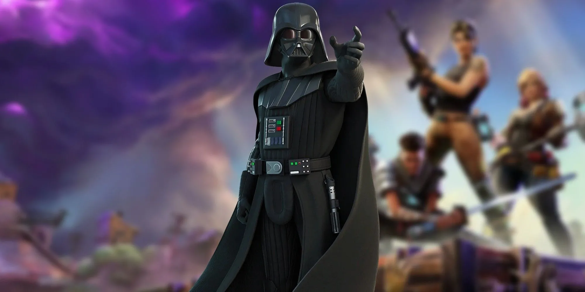 Mô hình nhân vật Darth Vader trong Fortnite, minh họa sự đa dạng về nội dung và hợp tác thương hiệu của game.