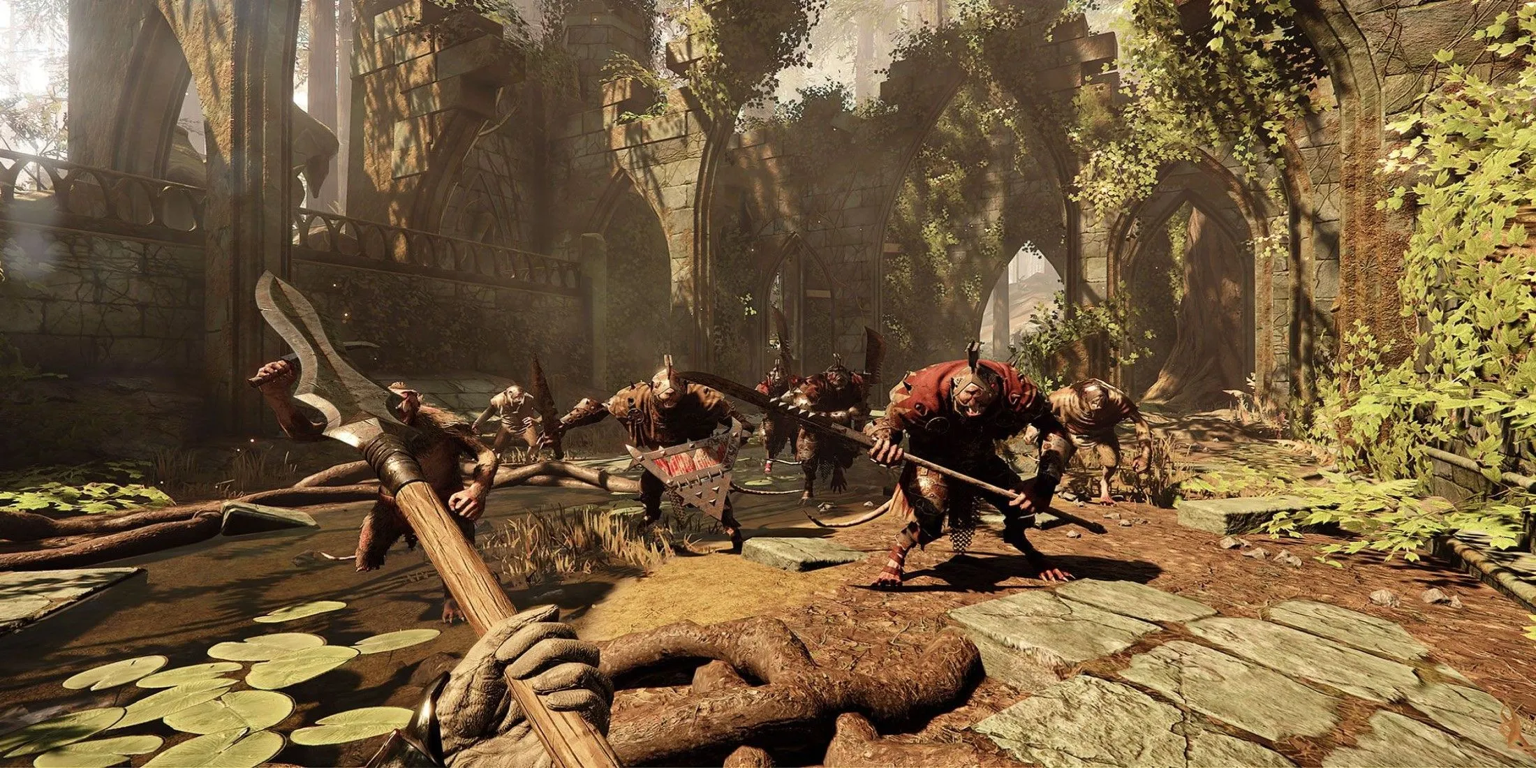 Nhóm anh hùng đối mặt với Skaven trong Warhammer Vermintide 2