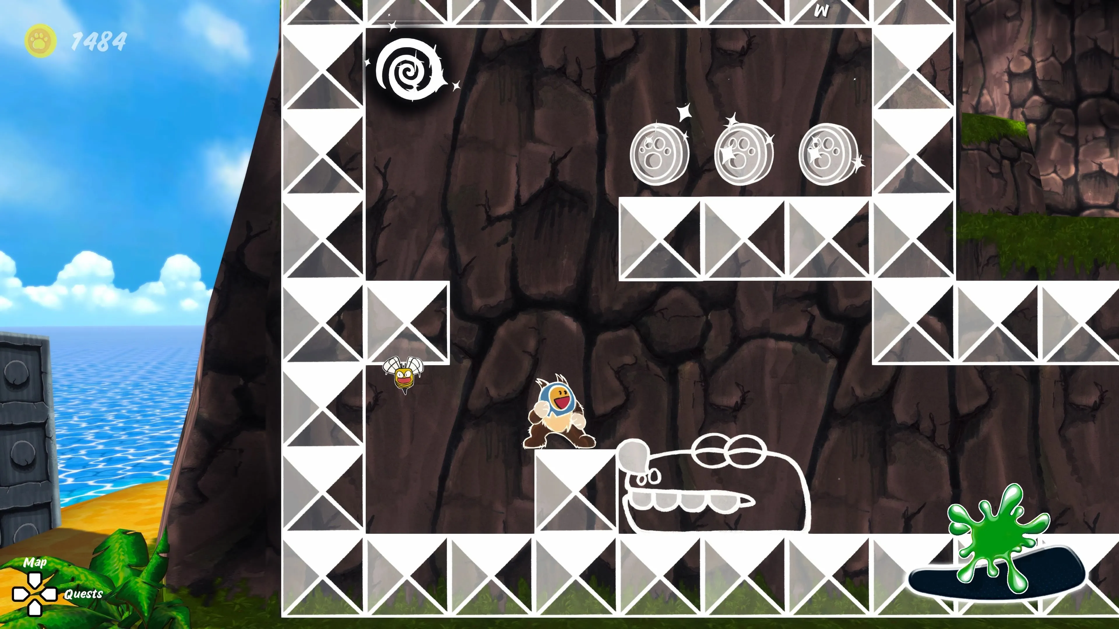 Phân đoạn gameplay màn hình ngang 2D trong game platformer indie Ruffy And The Riverside