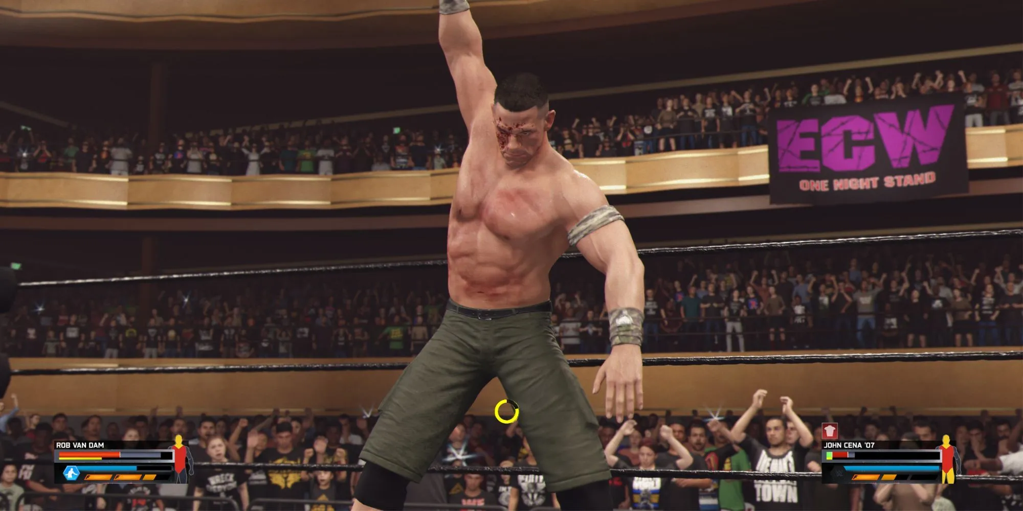 Siêu sao WWE John Cena thể hiện uy lực trong WWE 2K25