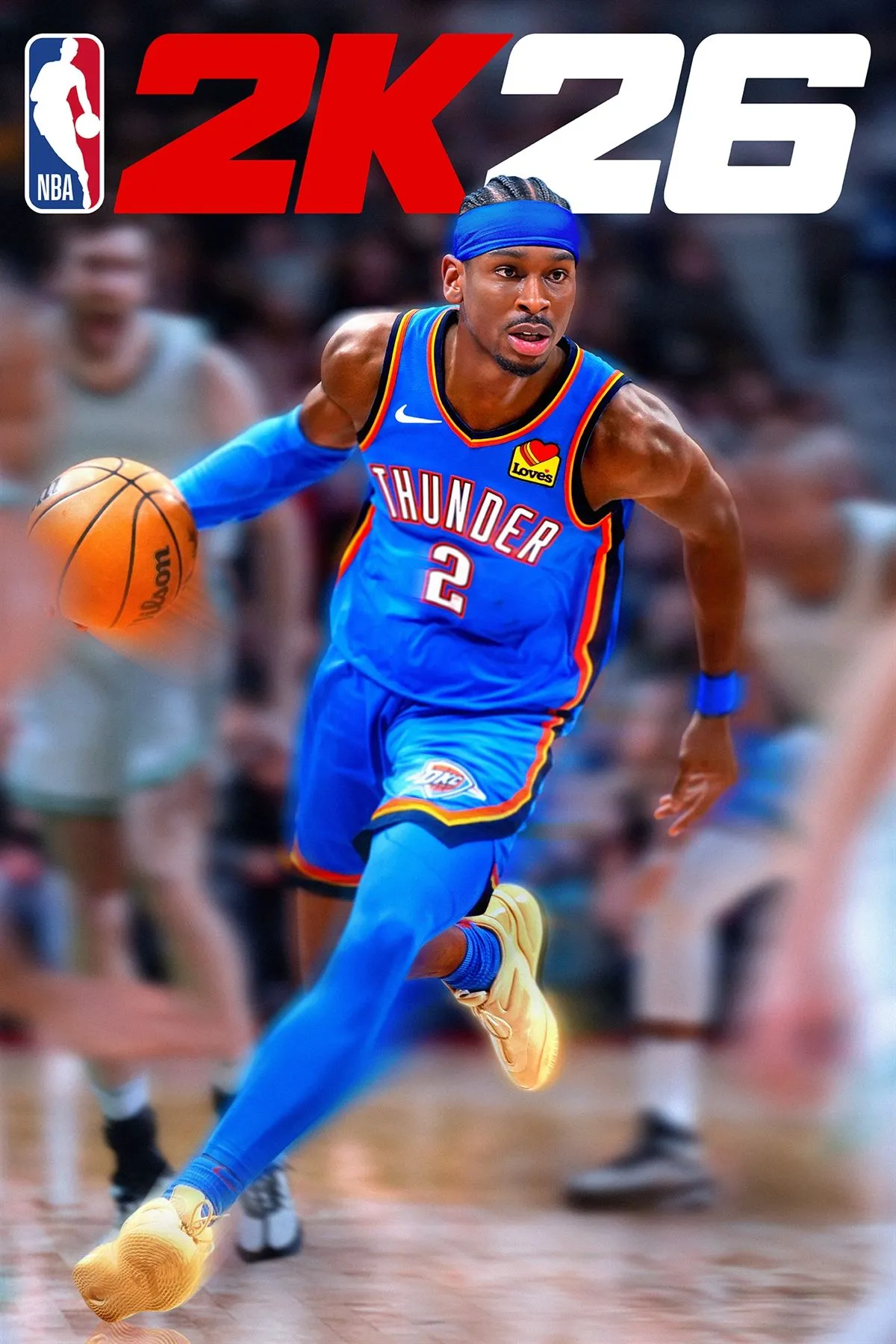 Ảnh bìa chính thức của NBA 2K26 với các siêu sao bóng rổ Shai Gilgeous-Alexander, Carmelo Anthony và Angel Reese