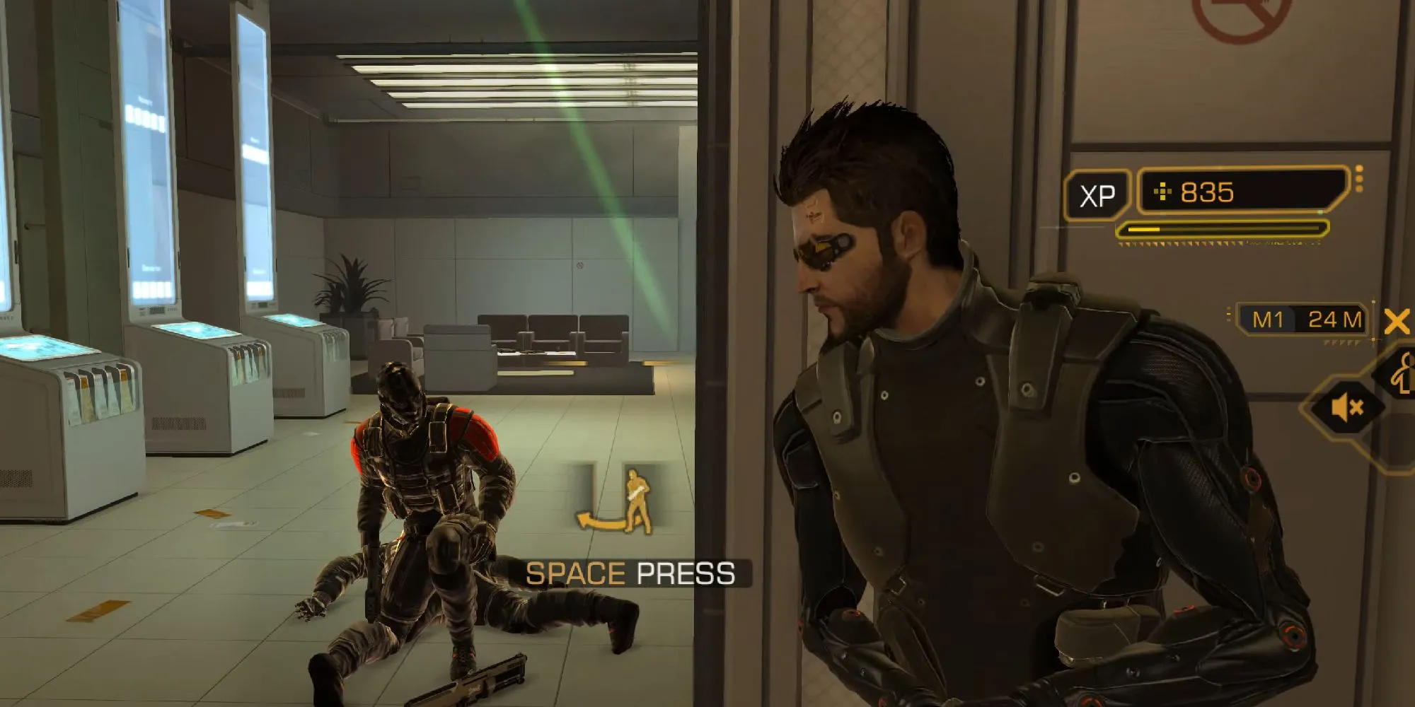 Deus Ex Human Revolution cảnh trong thành phố cyberpunk