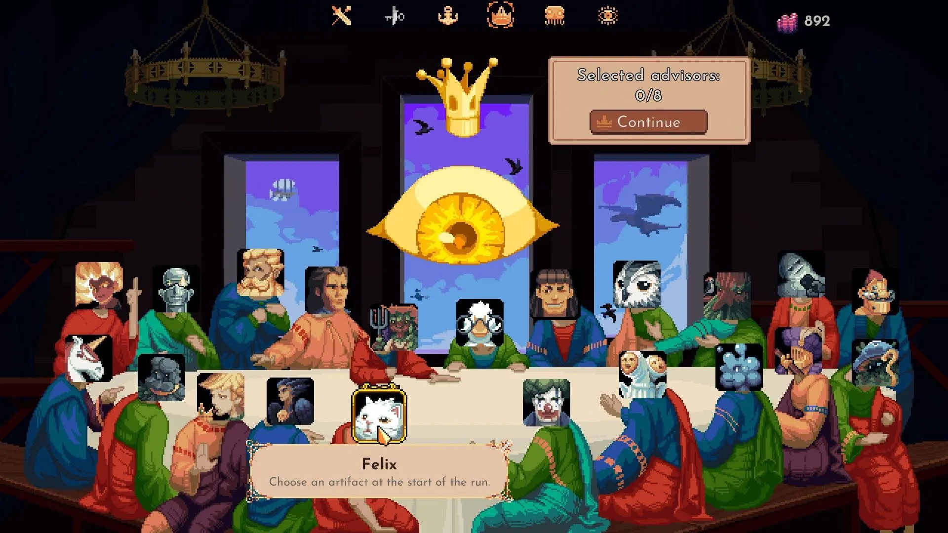 Đồ họa phong cách Kingdom Rush đặc trưng của The King is Watching, với hoạt ảnh sinh động