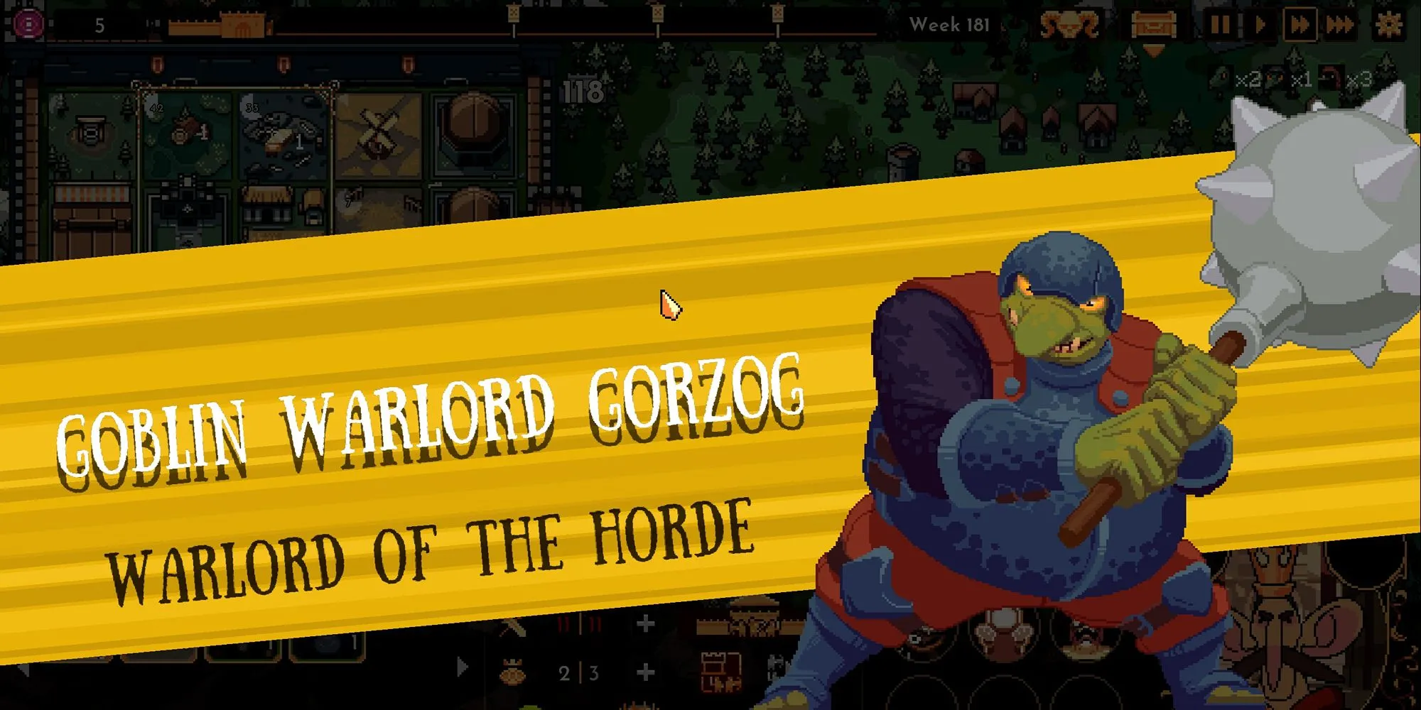 Đối mặt với trùm Goblin Warlord Gorzog, một thách thức lớn trong game The King is Watching