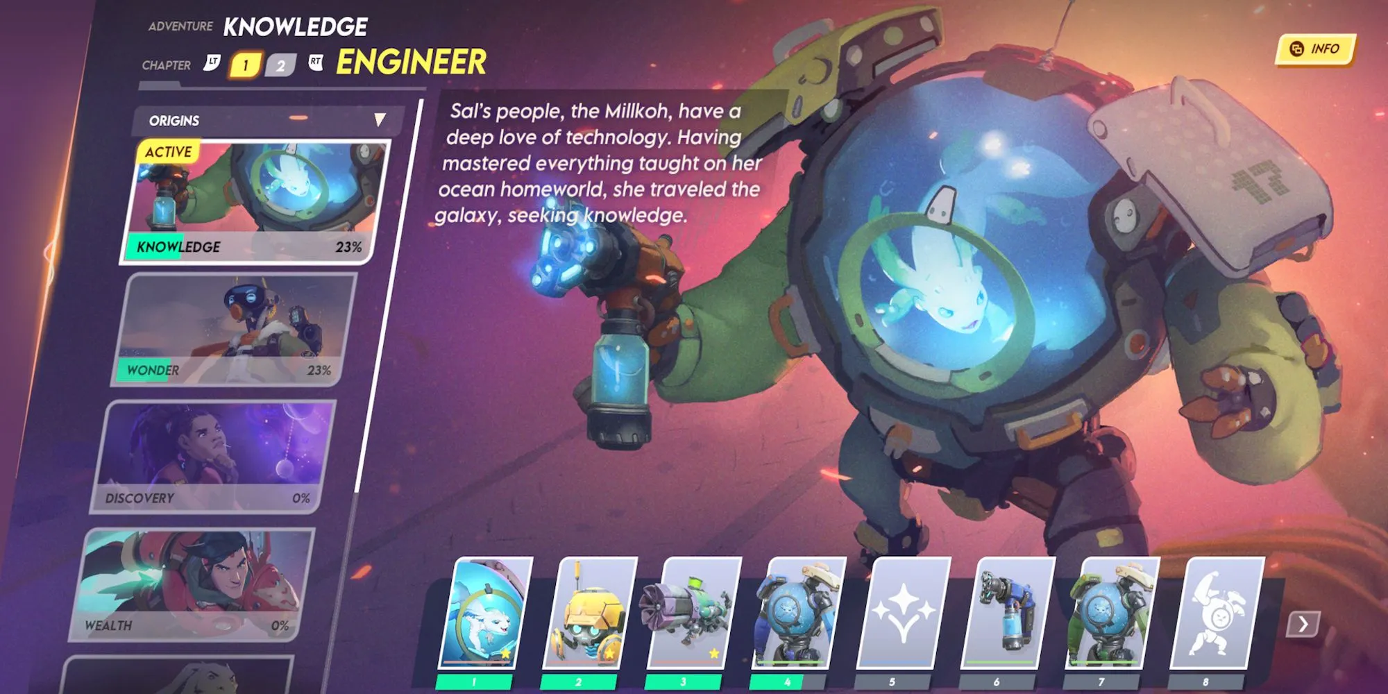 Giao diện hệ thống Battle Pass và cây tiến độ mở khóa vật phẩm trong Wildgate