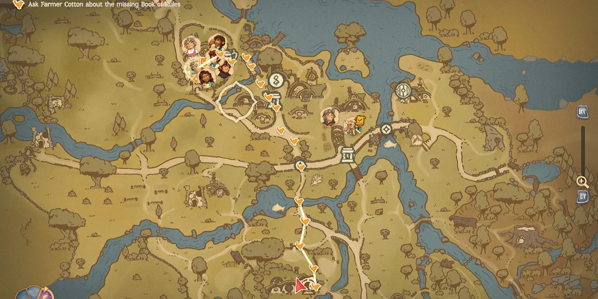Hệ thống chim chỉ đường thông minh, giúp người chơi định vị trên bản đồ Tales of the Shire