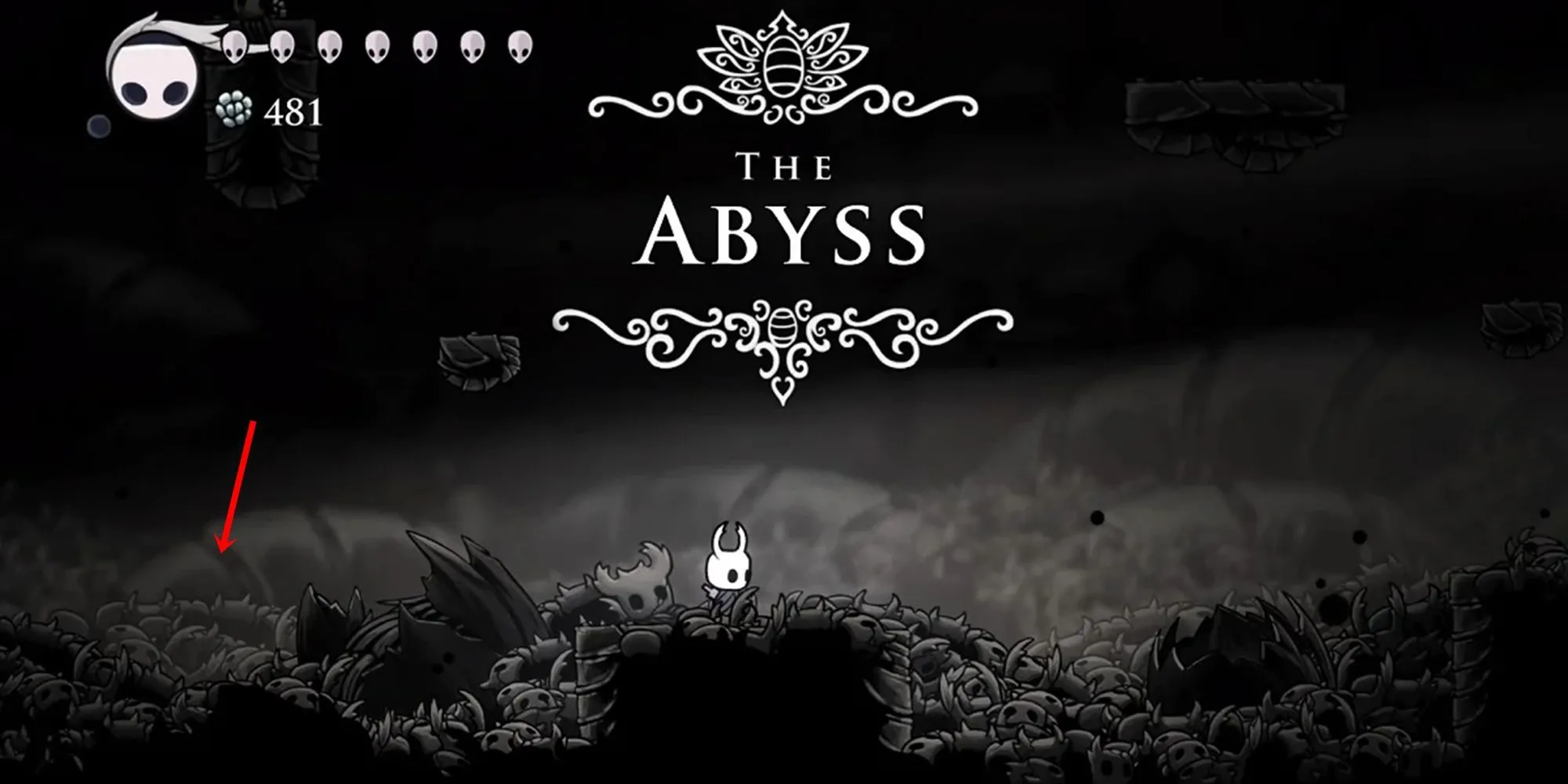 Kỵ Sĩ đứng trước quả trứng bí ẩn ở The Abyss, sau khi đã có Kingsoul và sẵn sàng cho Void Heart
