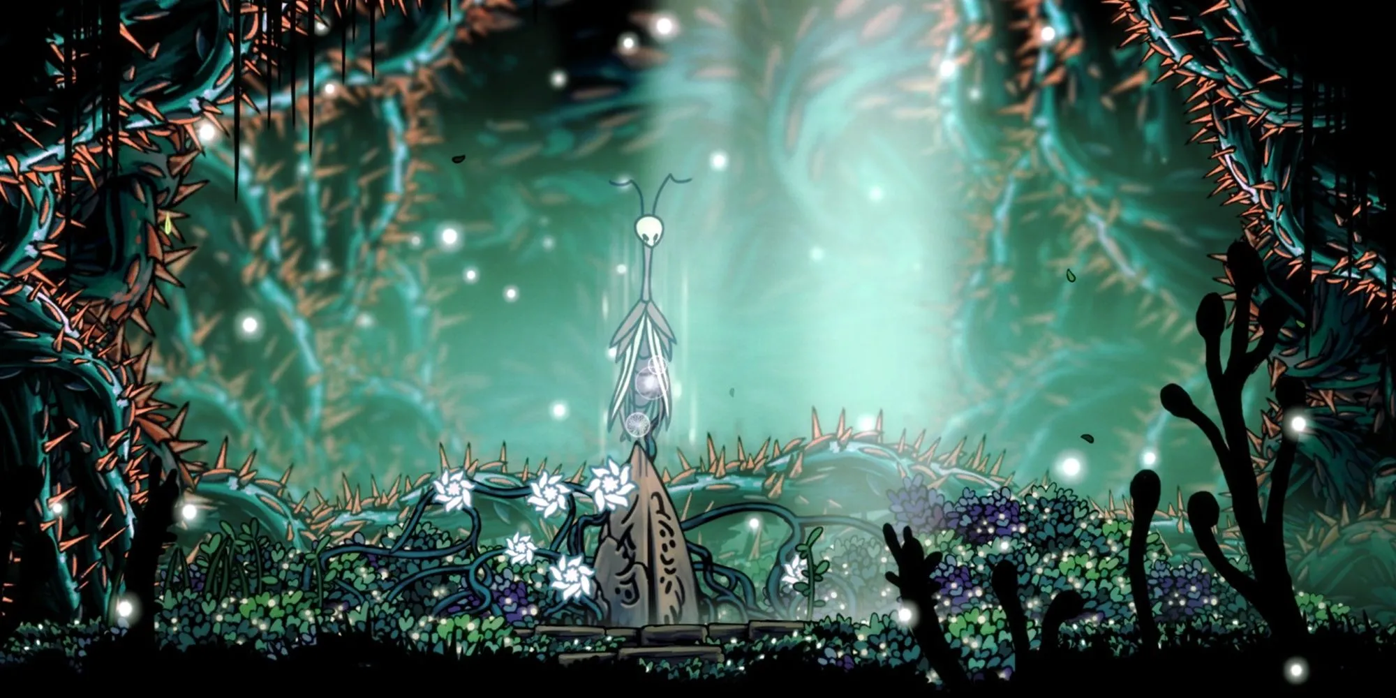 Kỵ Sĩ xuất hiện với một bông hoa Delicate Flower đang nở rộ, biểu tượng cho Ending 5