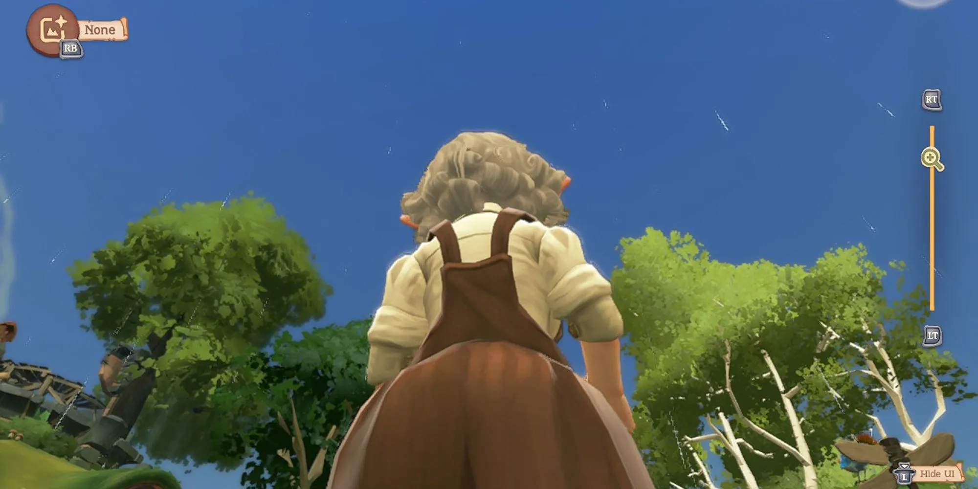 Lỗi đồ họa trong Tales of the Shire: trời mưa nhưng bầu trời vẫn trong xanh
