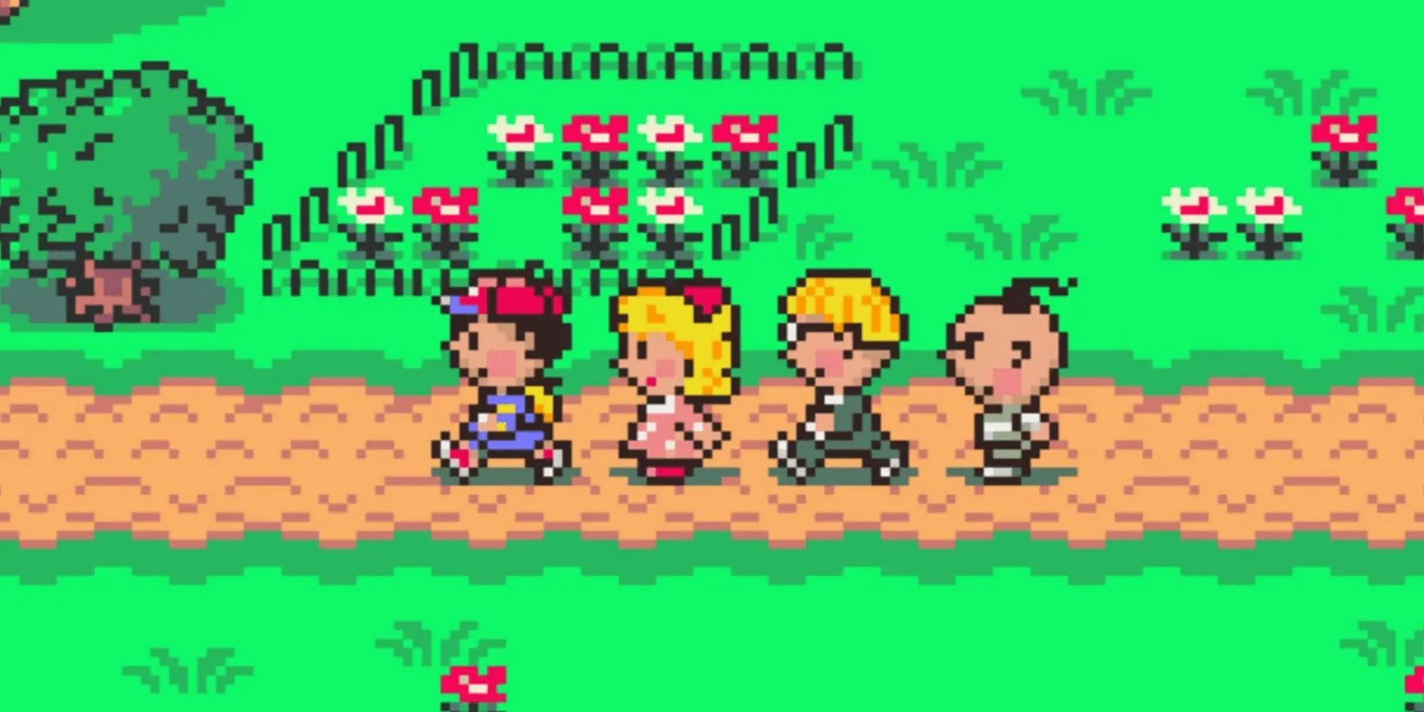 Ness và biệt đội của mình đối mặt với những thử thách kỳ quái trong EarthBound