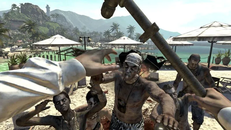 Người phụ nữ cầm ống nước trong góc nhìn thứ nhất với bối cảnh kinh dị trong Dead Island