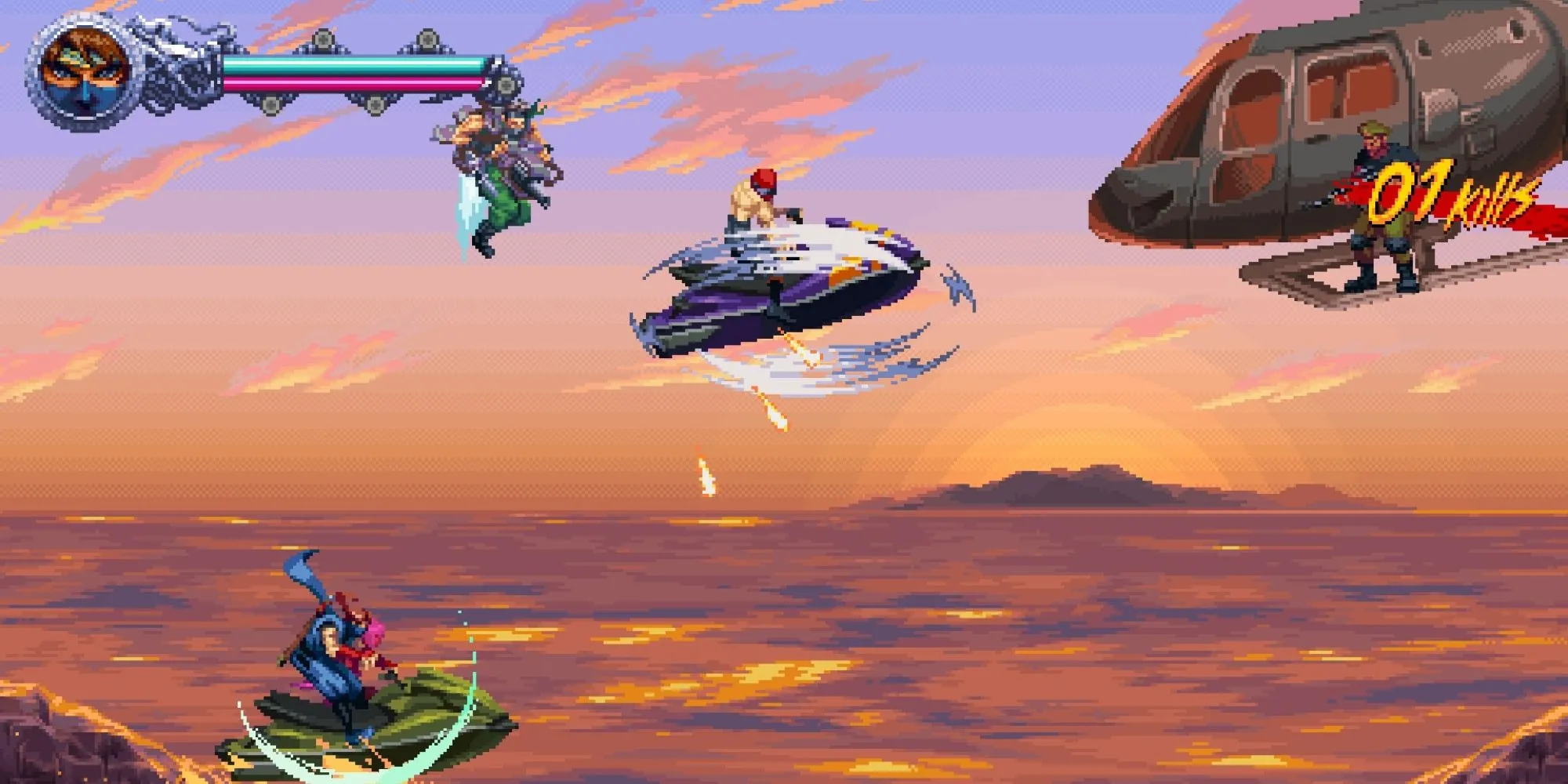 Ninja Gaiden Ragebound jet ski