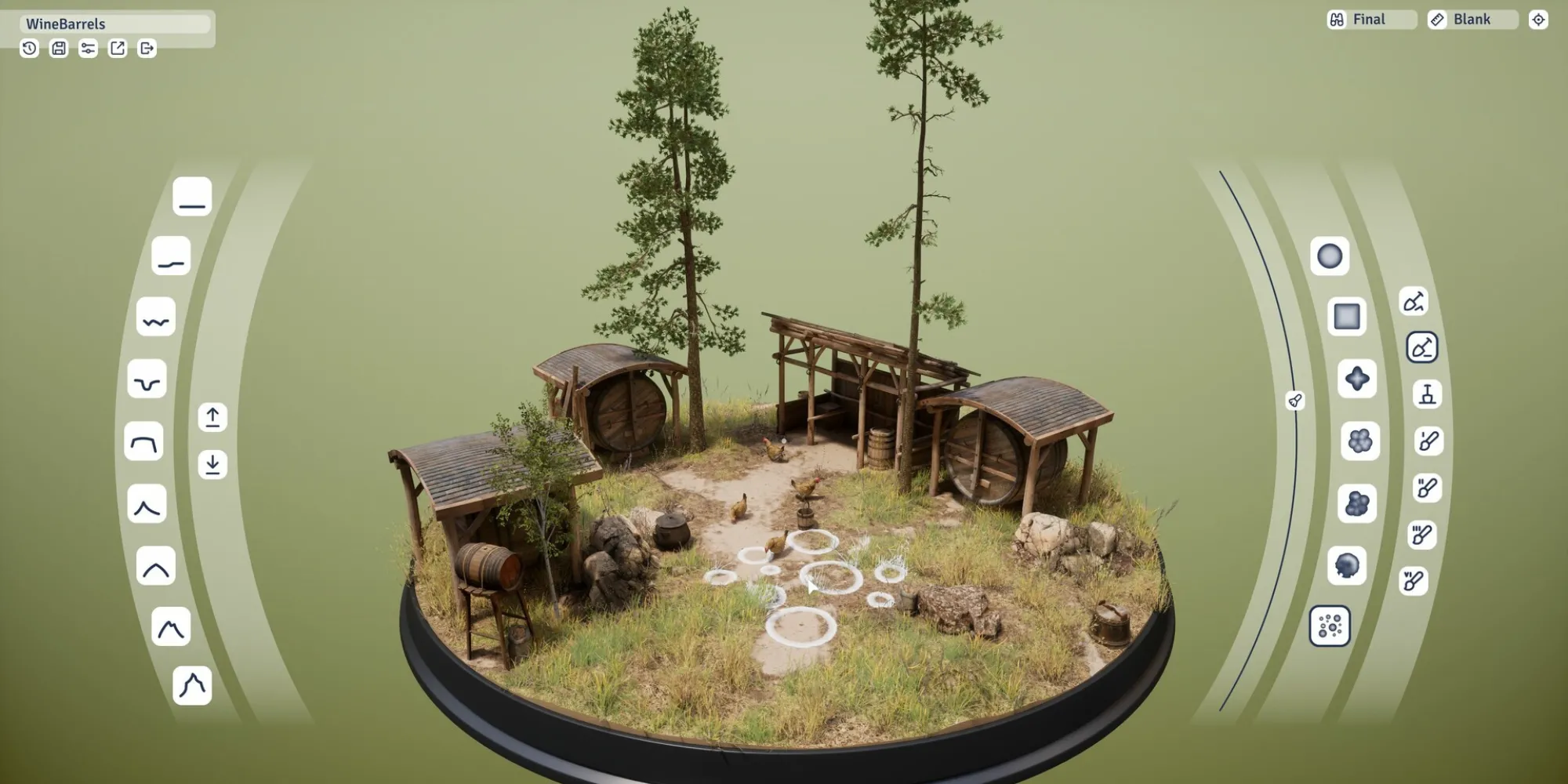 Outside The Blocks: game mô phỏng xây dựng diorama thế giới tí hon đẹp mắt