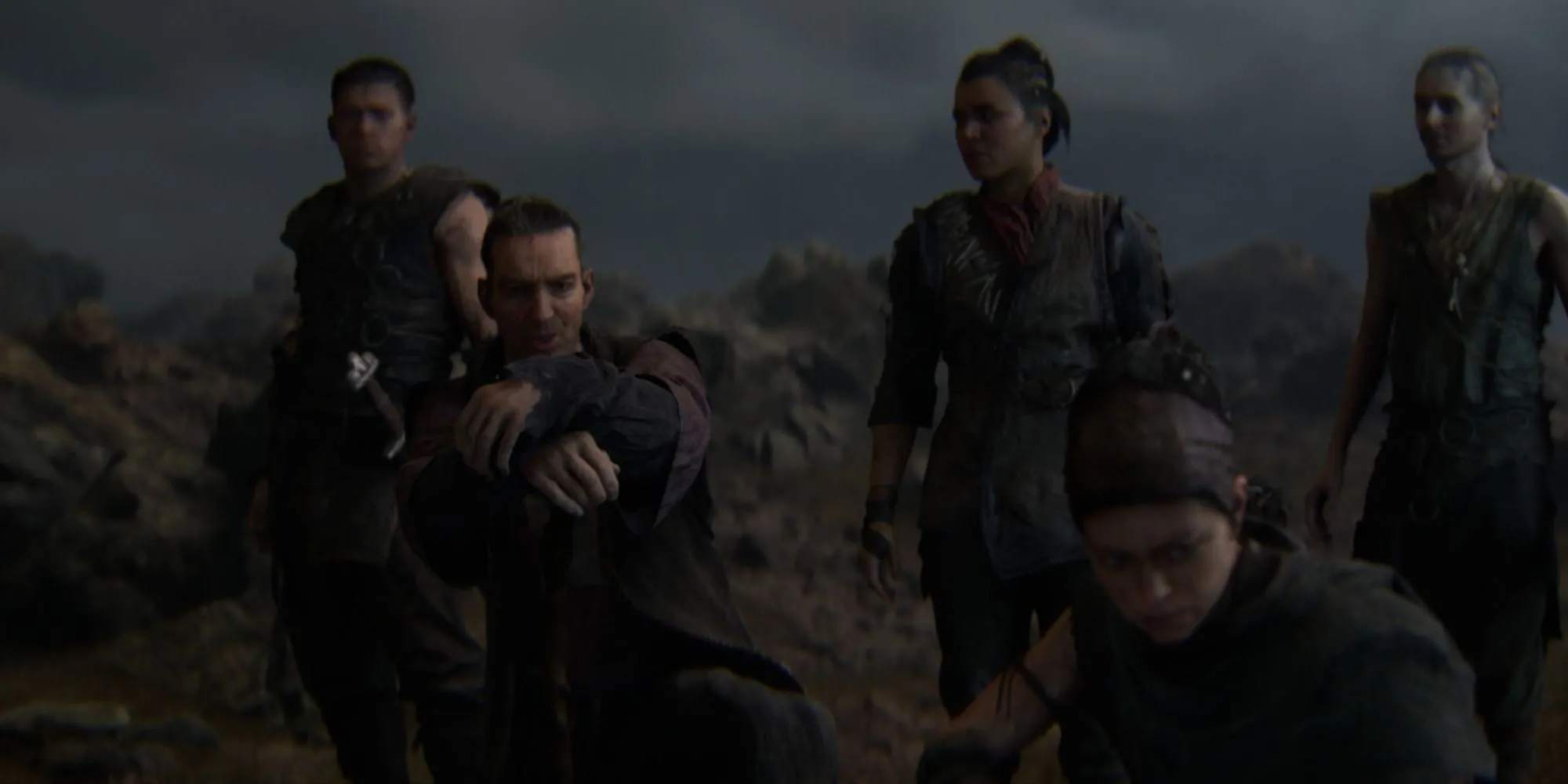 Senua cùng nhân vật phụ, minh họa cho những câu chuyện hậu trường từ Developer Commentary của Hellblade 2