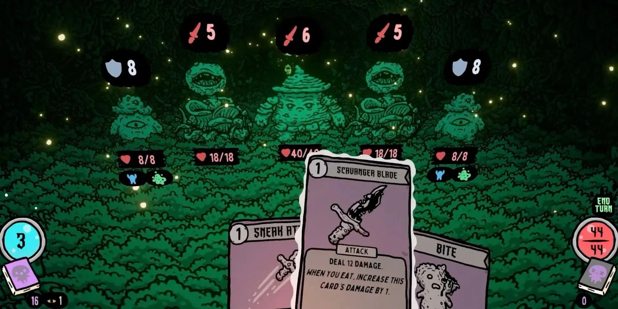 Shroom And Gloom: game thẻ bài roguelike với cơ chế khám phá độc đáo và đồ họa vẽ tay