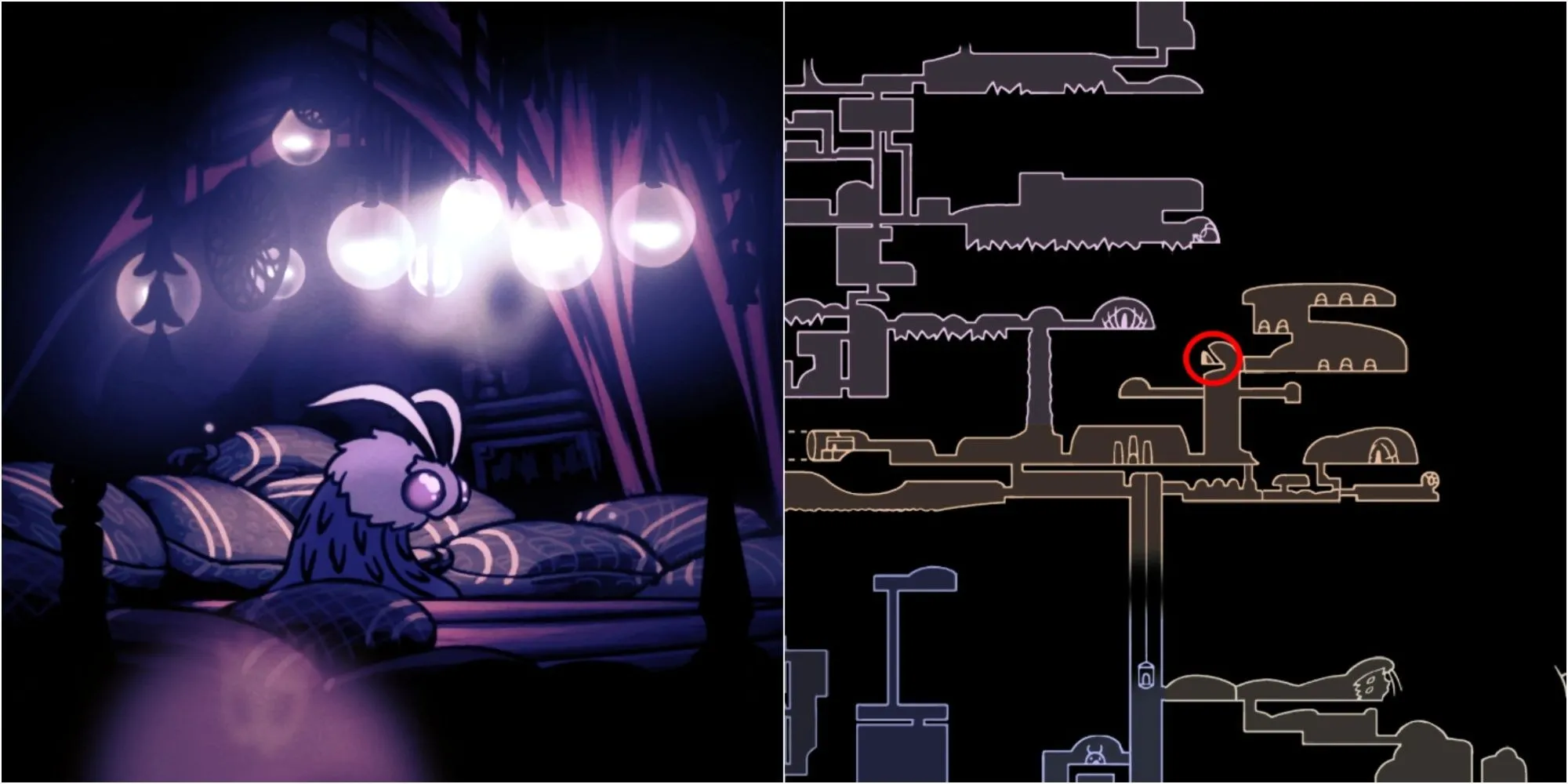 Vị trí Mask Shard Hollow Knight từ Seer sau khi thu thập Essence