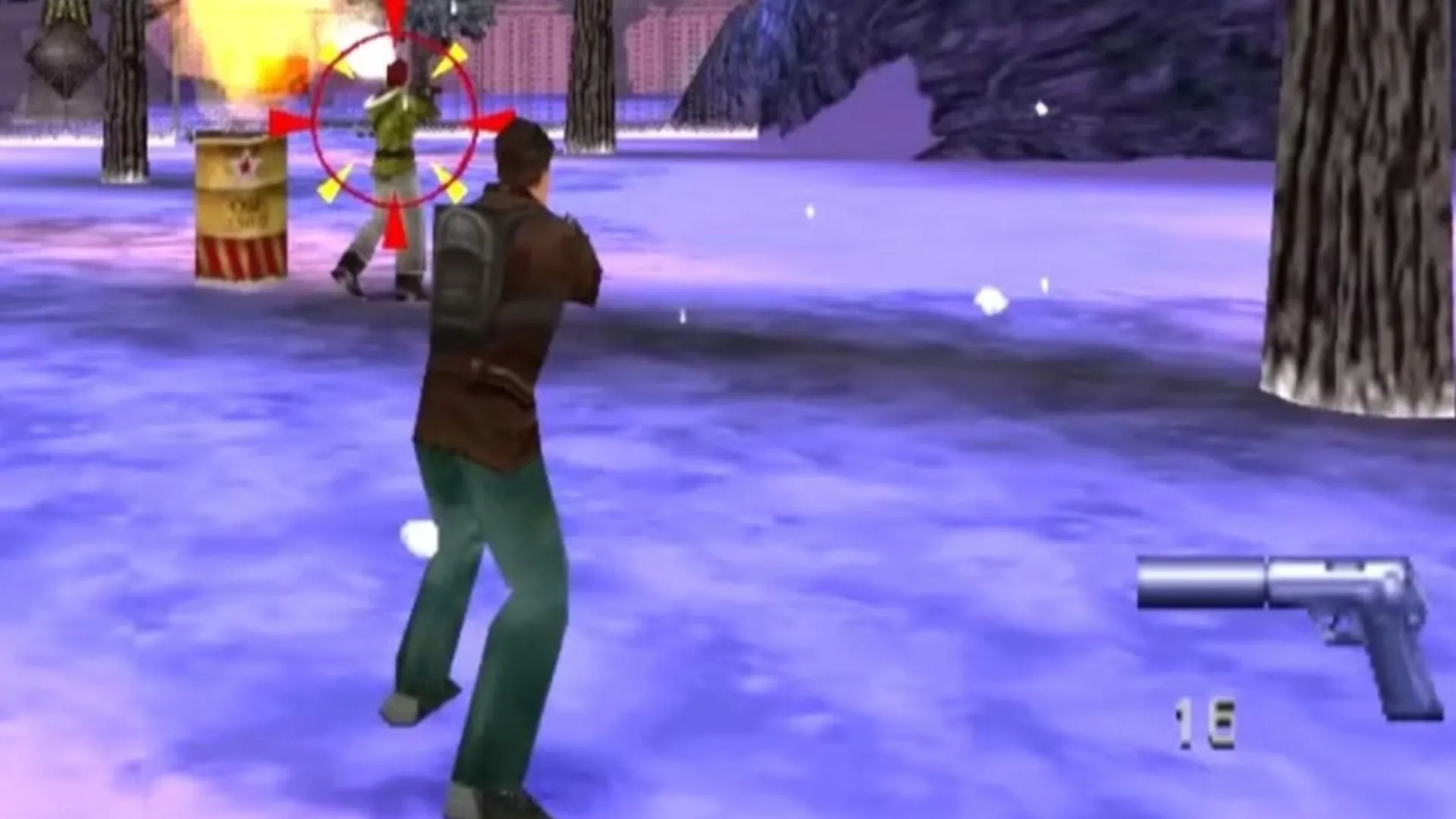 Ảnh chụp màn hình 007: Tomorrow Never Dies với phong cách hành động gián điệp, đồ họa PS1