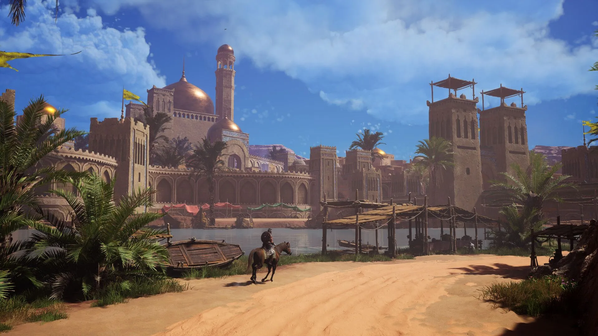 Ảnh gameplay Blood of Mehran: cảnh chiến đấu với hiệu ứng ánh sáng rực rỡ