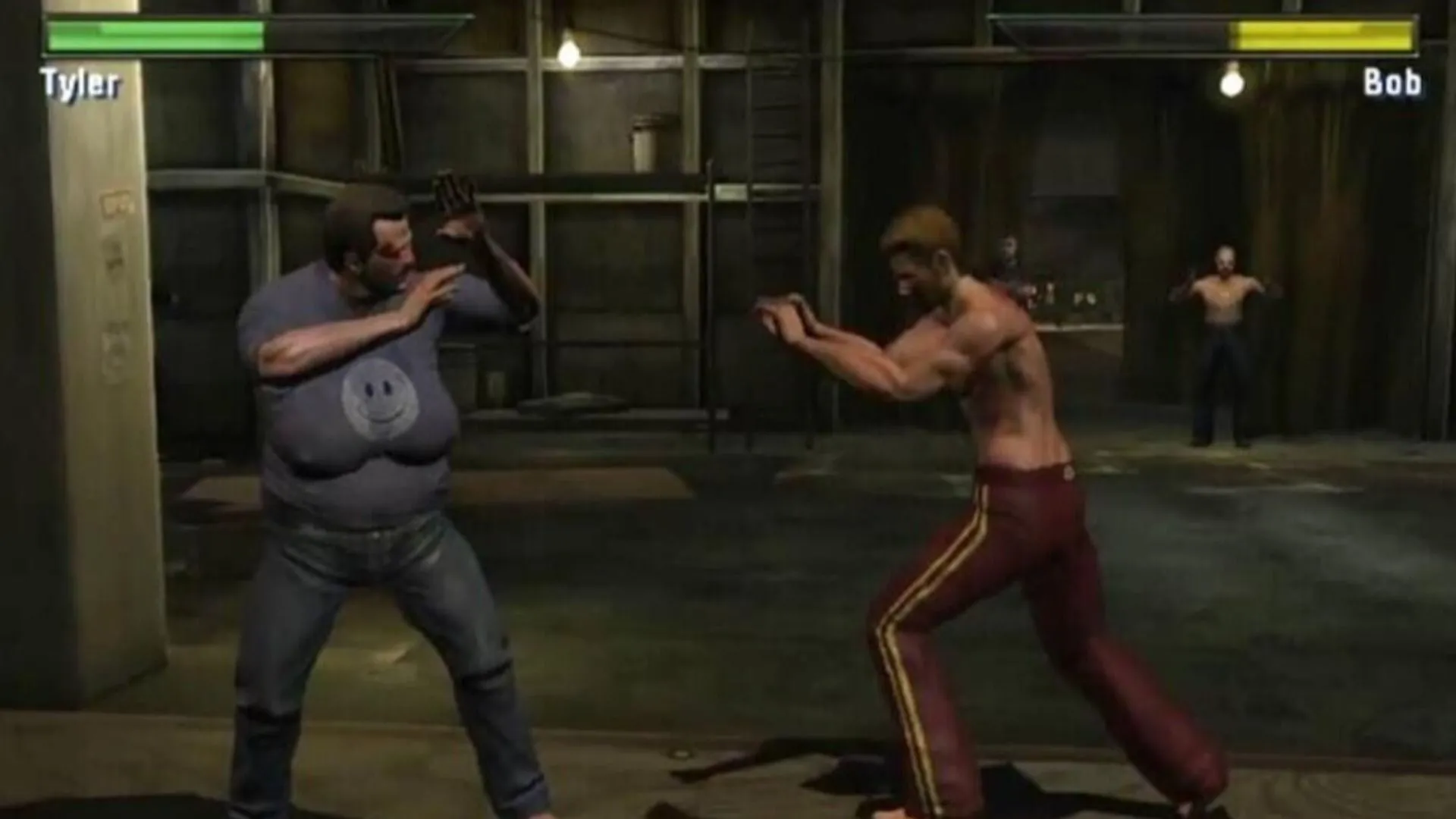 Ảnh minh họa Fight Club game PS2, cảnh chiến đấu trong môi trường ngầm