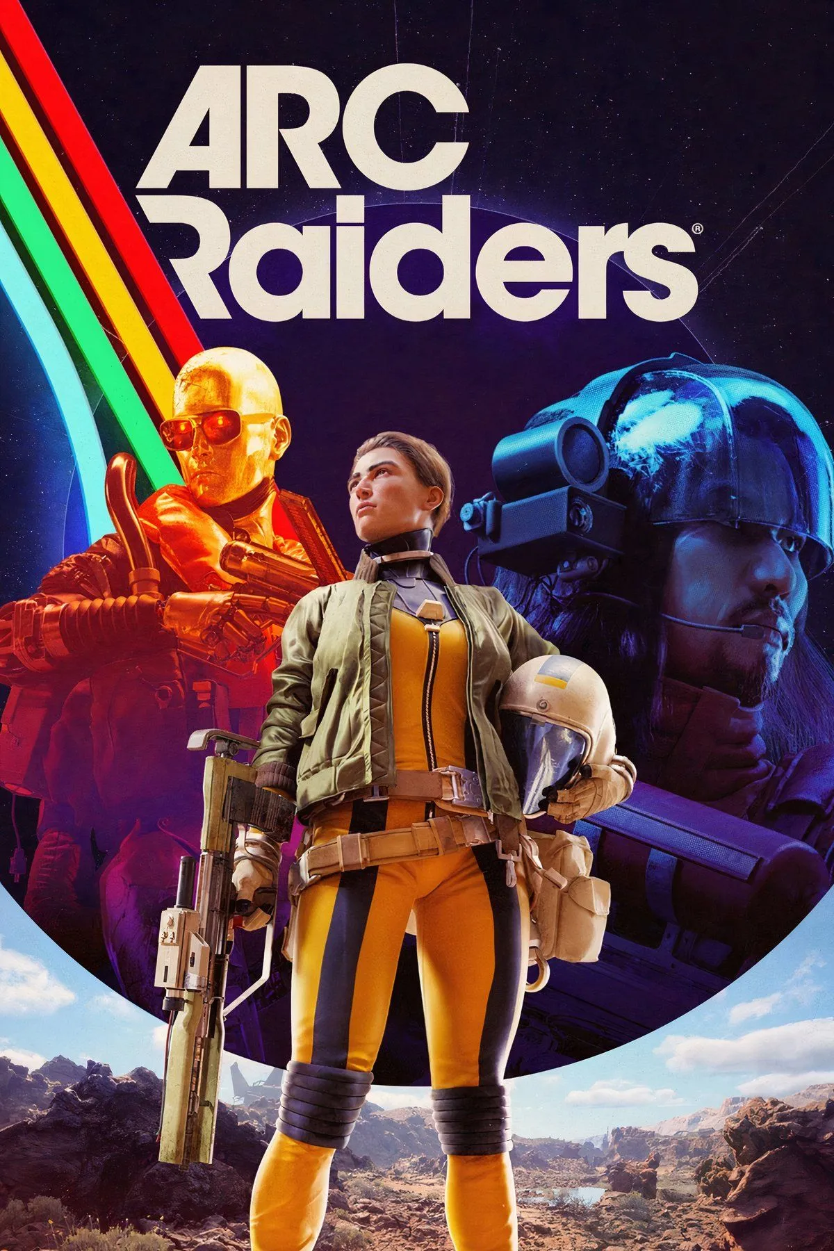 Ảnh tổng hợp gameplay ARC Raiders và giao diện chế tạo đồ cơ bản