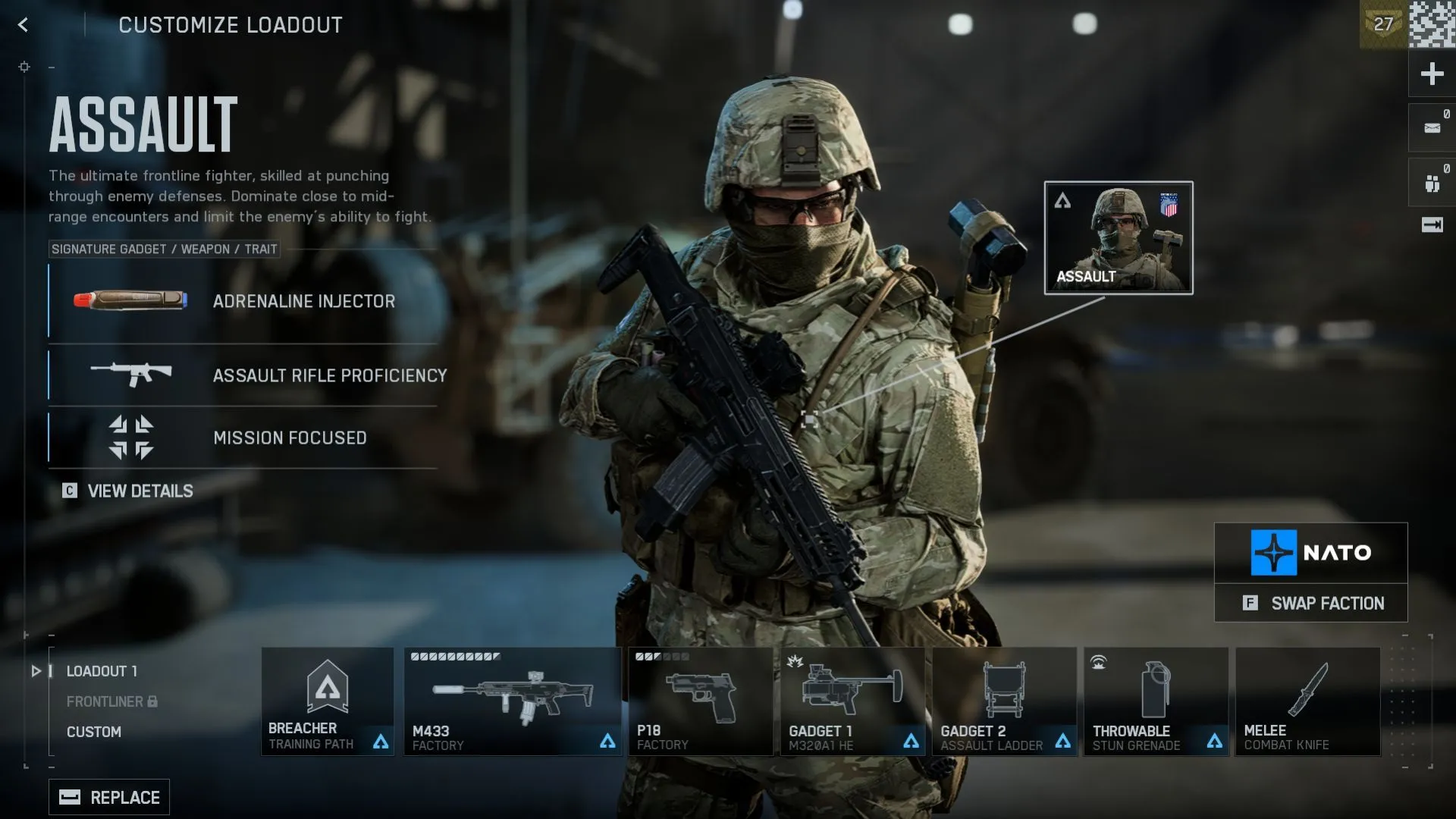 Assault class trong Battlefield 6, lính tấn công phía trước
