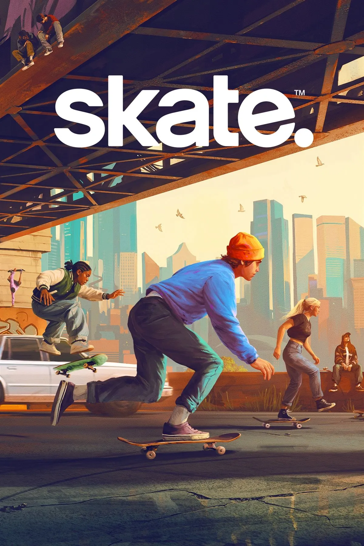 Bìa/tag page art của Skate cho thấy phong cách thương hiệu và logo game