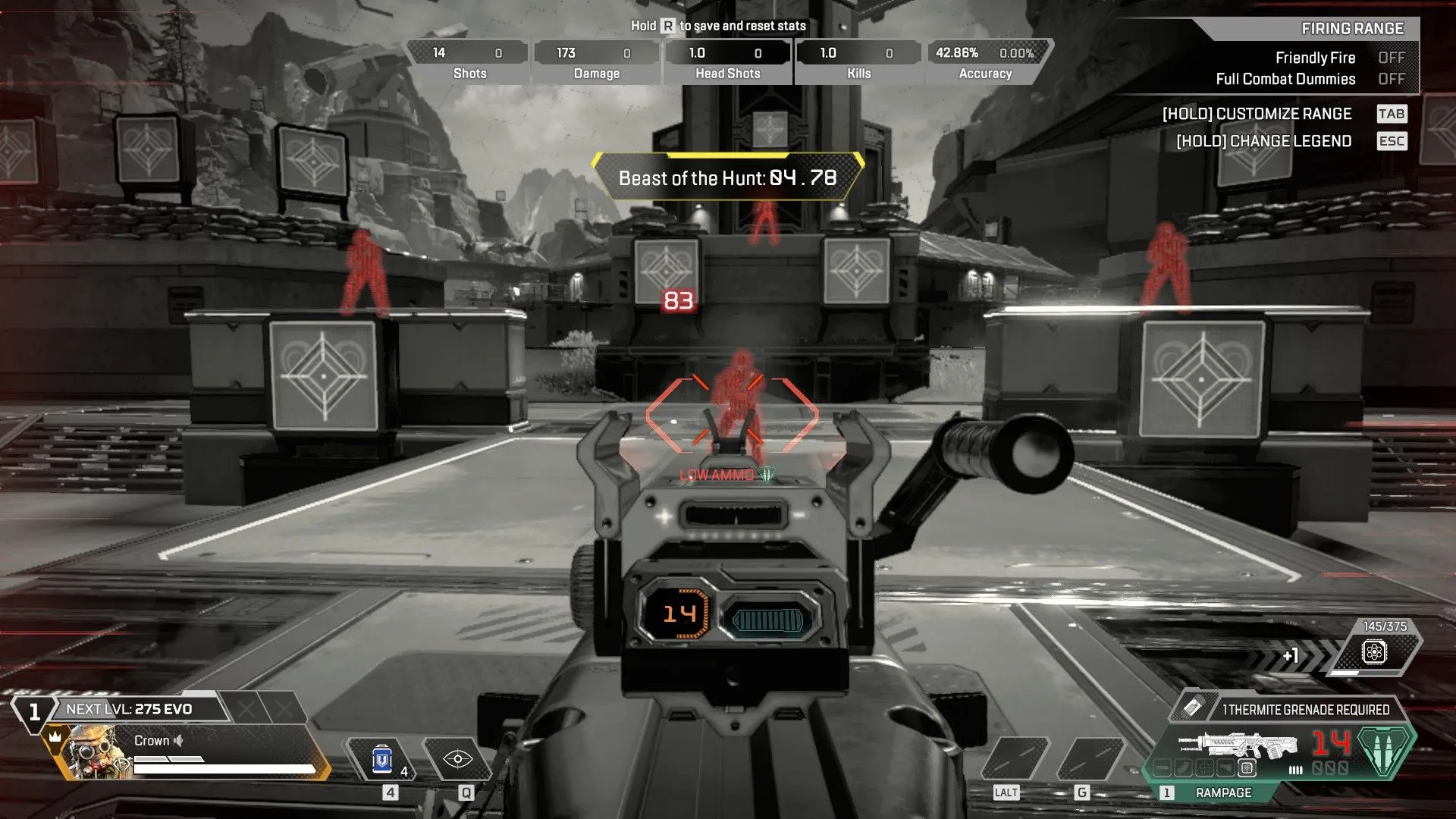 Bloodhound kích hoạt Beast of the Hunt, tầm nhìn chuyển về tông đen-trắng và highlight kẻ địch