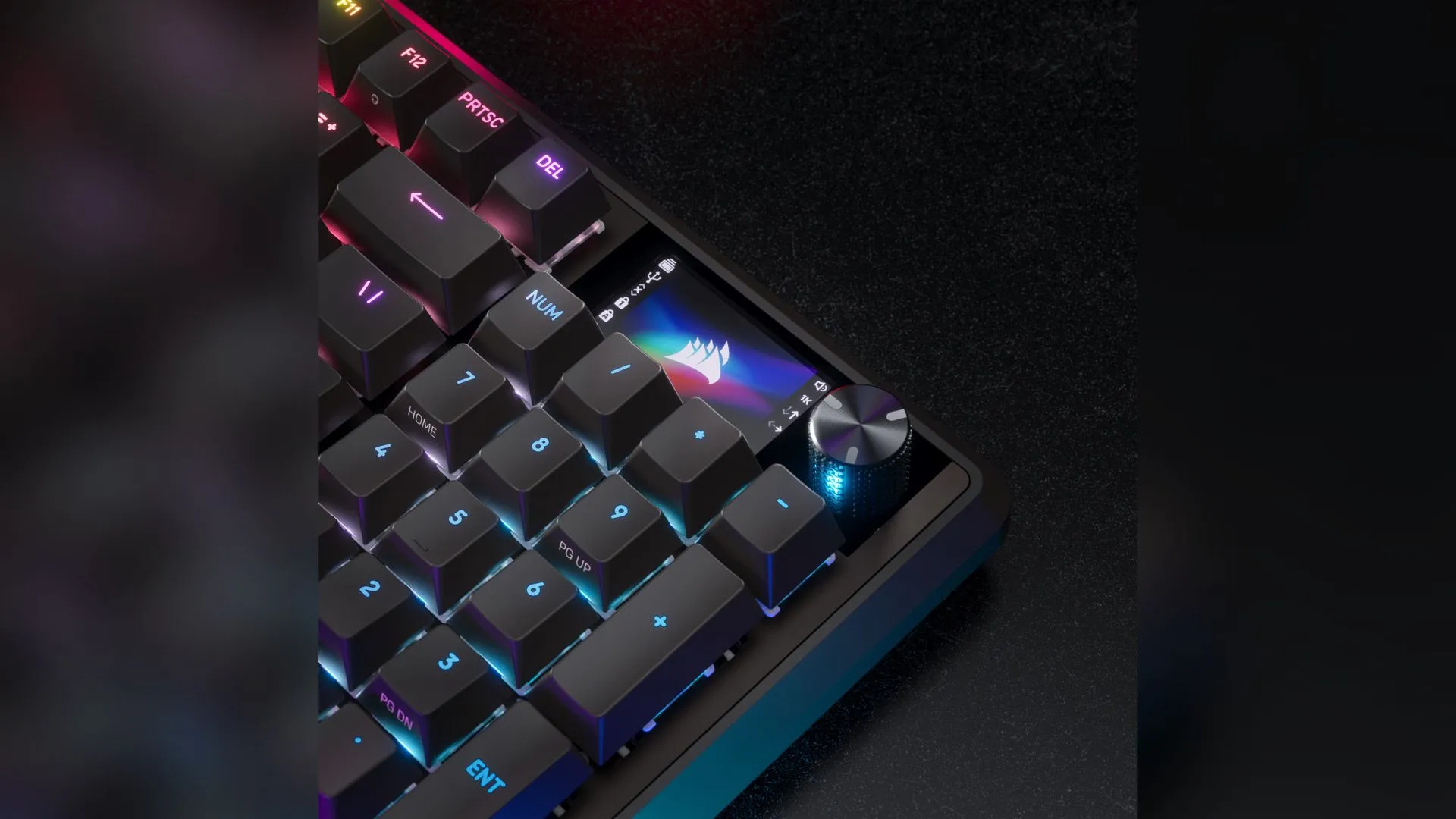 Close-up phím VANGUARD PRO 96, thể hiện keycaps và switch từ tính