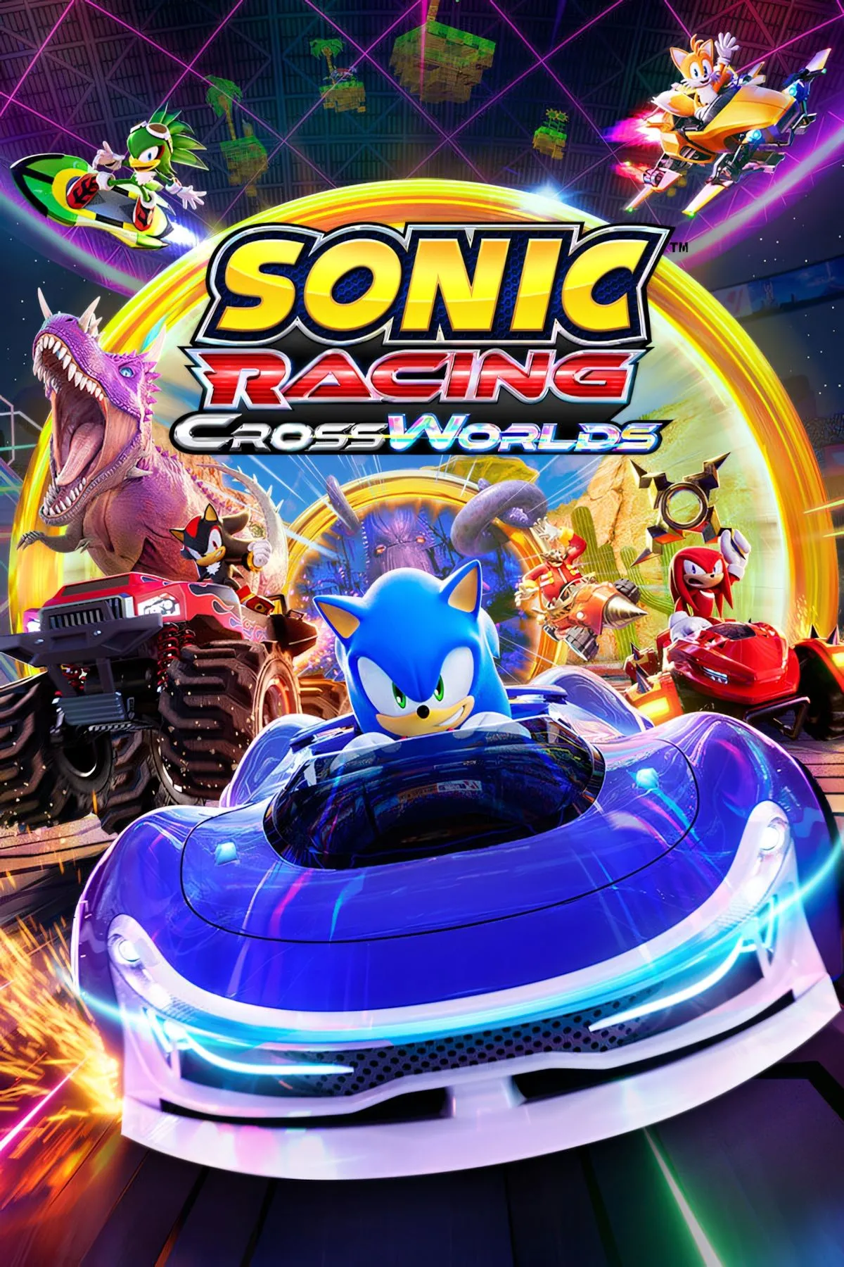 Cover art chính thức Sonic Racing CrossWorlds của SEGA