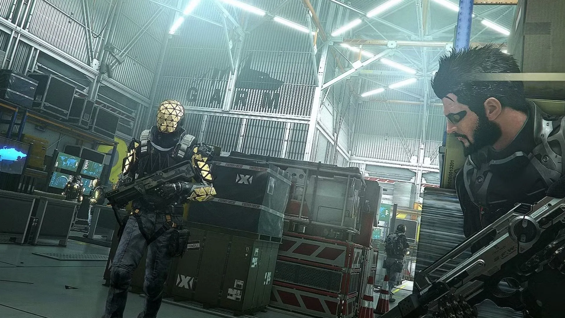 Deus Ex: Mankind Divided với phong cách đô thị cyberpunk, augmentations và hành động lén lút/đối kháng