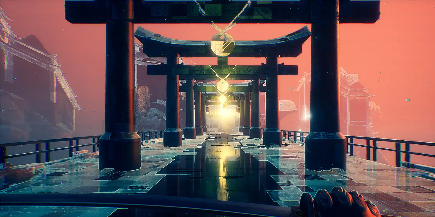 Ghostrunner với phong cách cyberpunk, nhấn mạnh parkour và combat đơn nhân tốc độ cao