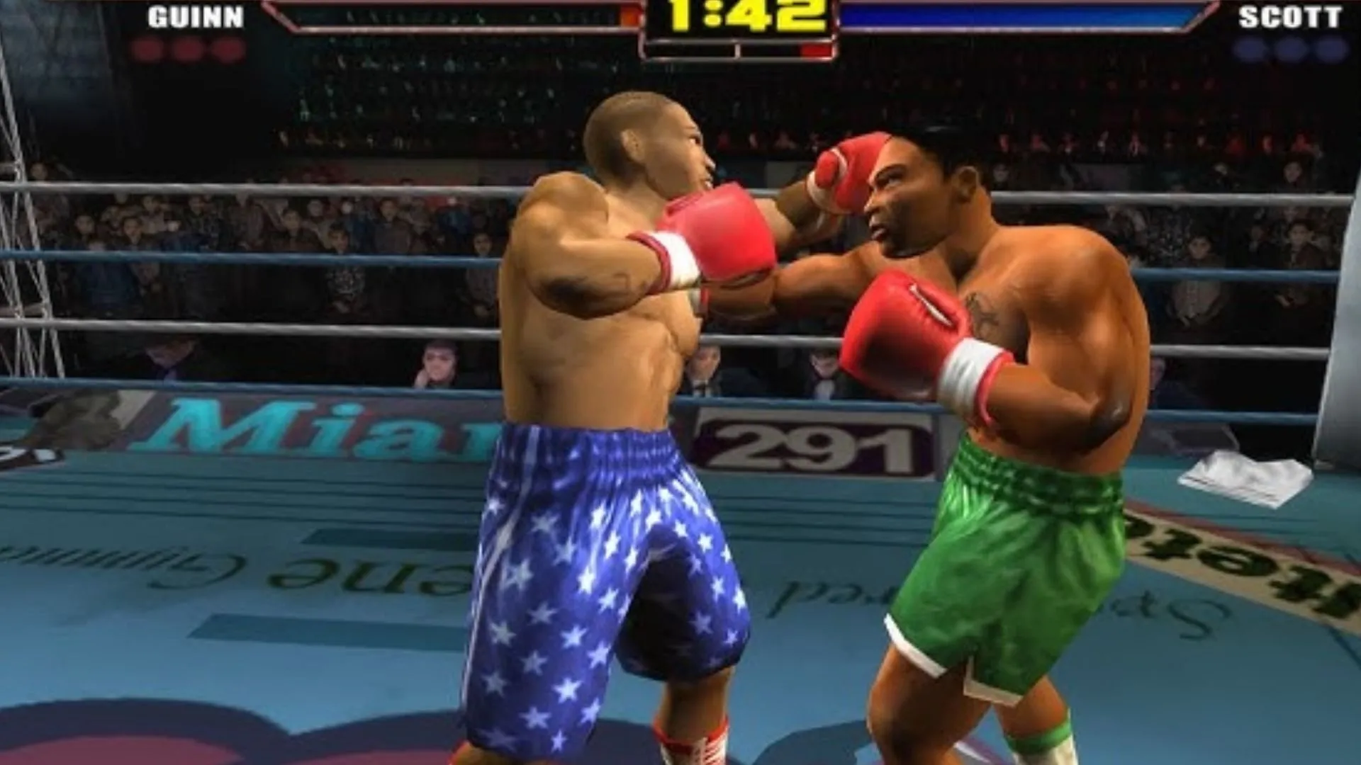 Hình Mike Tyson Heavyweight Boxing, đấu trường boxing trên PS2/Xbox với Mike Tyson làm gương mặt đại diện