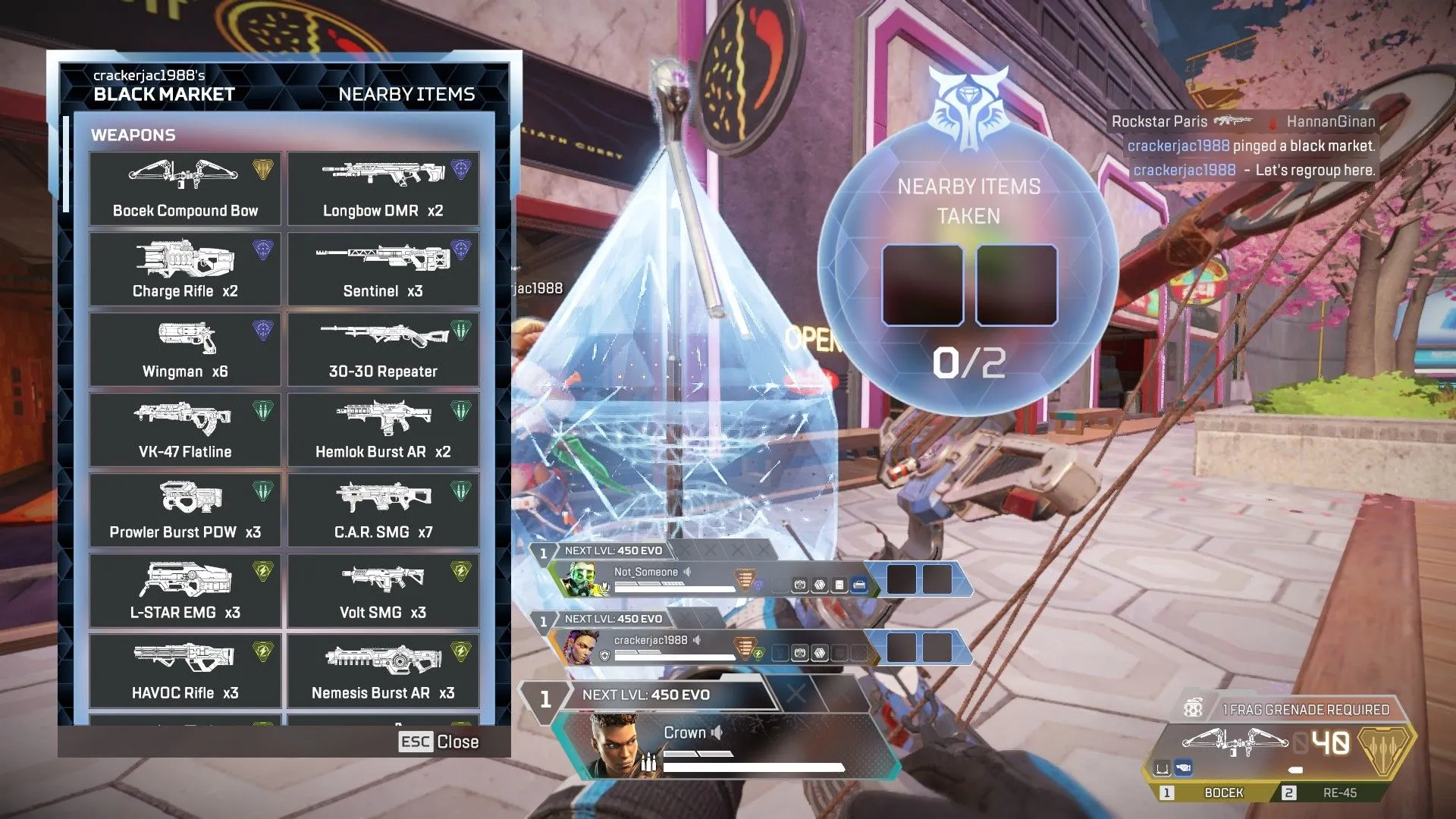 Loba dùng Black Market Boutique, mở shop đồ cho cả đội trong phạm vi an toàn