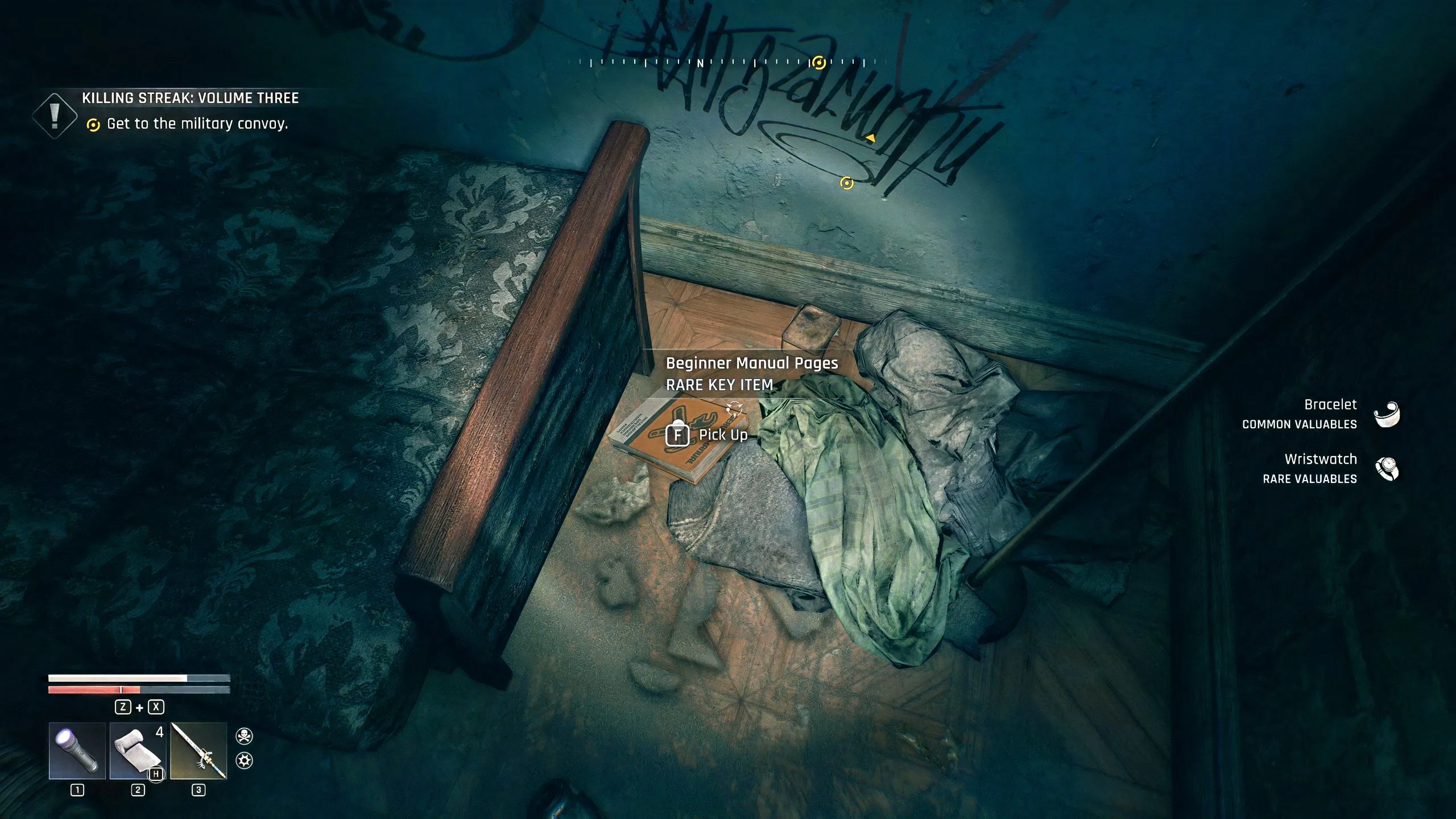 Loot Manual Pages cơ bản trong Apartment Dark Zone của Dying Light: The Beast