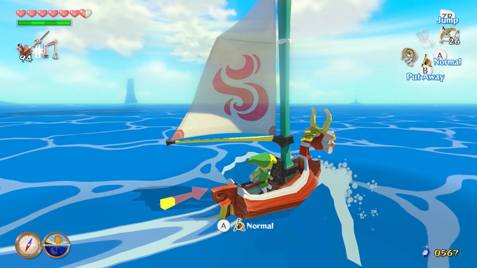 Poster The Wind Waker trên GameCube, biểu tượng phong cách đồ họa toon và phiêu lưu biển đảo của Zelda